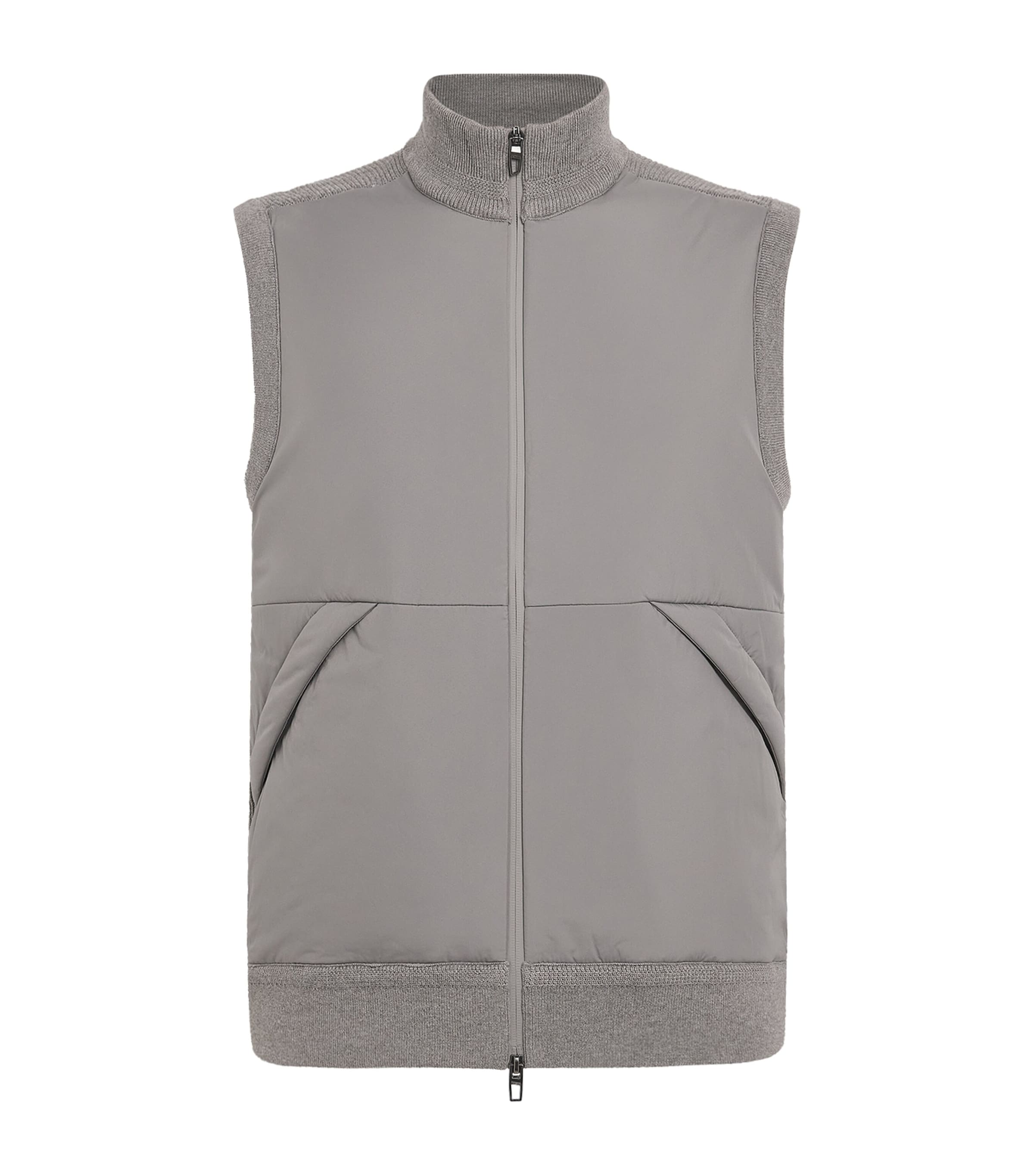 RLX Ralph Lauren Mens Padded Hybrid Gilet Metalic Grey Heather