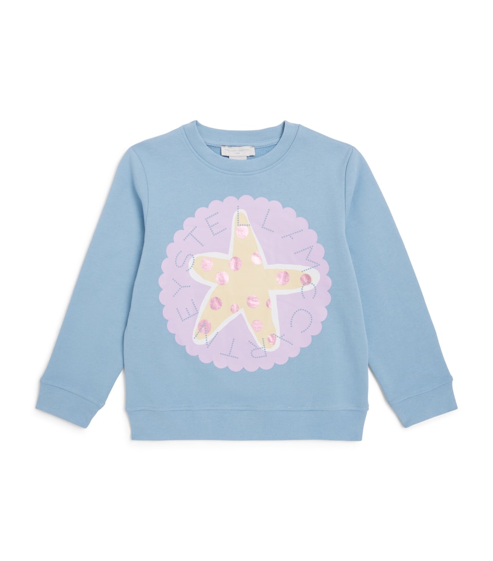 Stella McCartney Kids Organic Cotton Starfish Sweatshirt (2-14+ Years) Blue