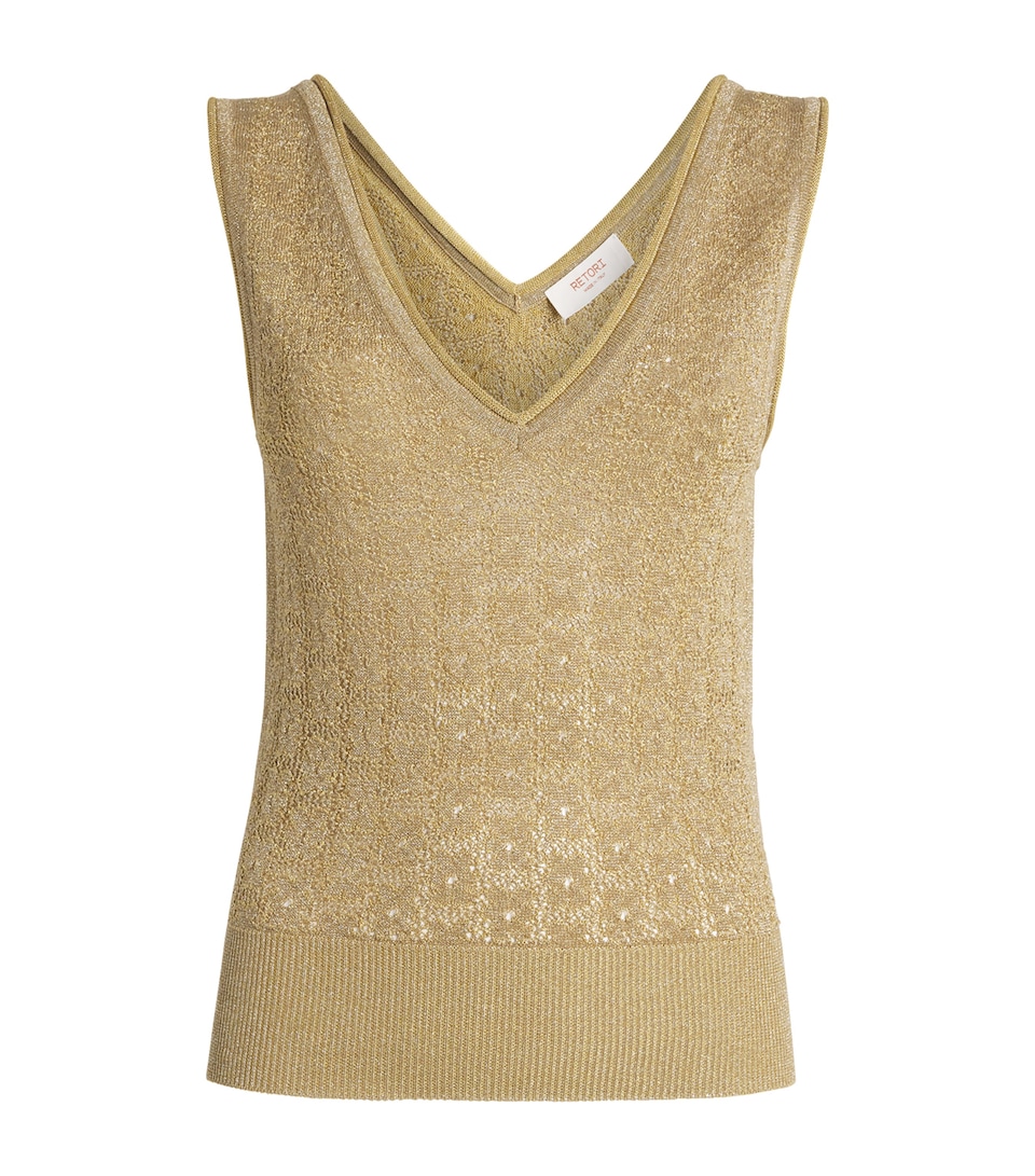 Knitted Lurex Tank Top