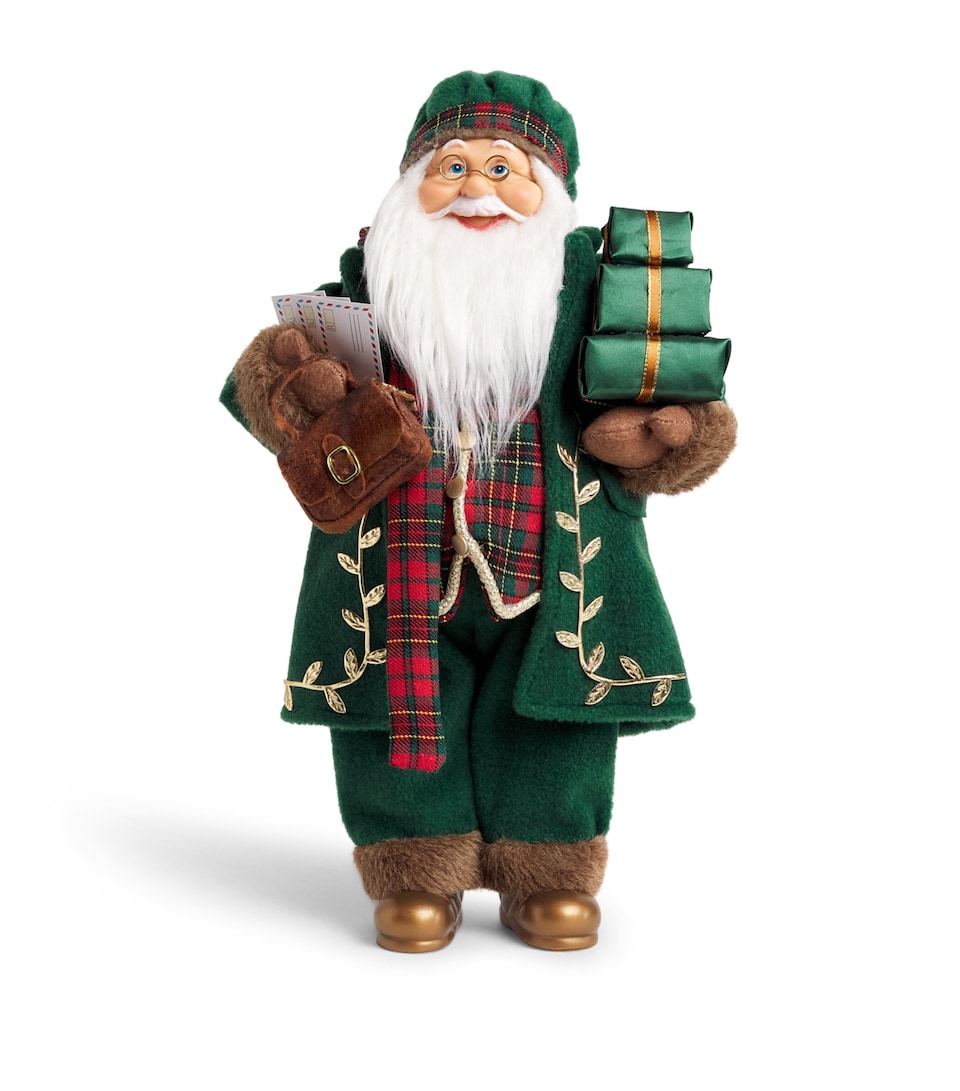 Harrods Plaid Jacket Father Christmas Ornament Green/colour(s)