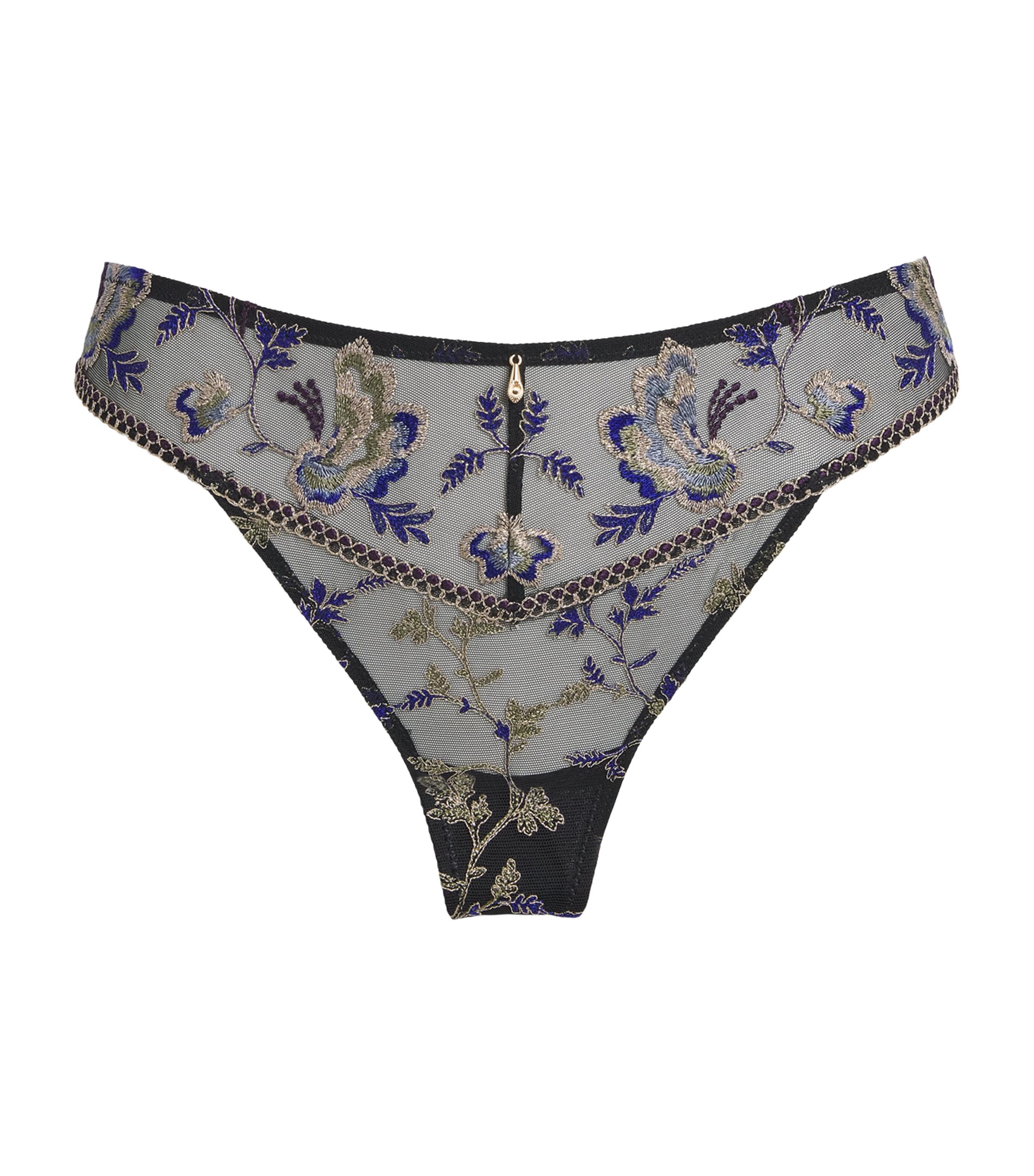 Aubade Womens Midnight Opera Tanga Briefs Persian Blue