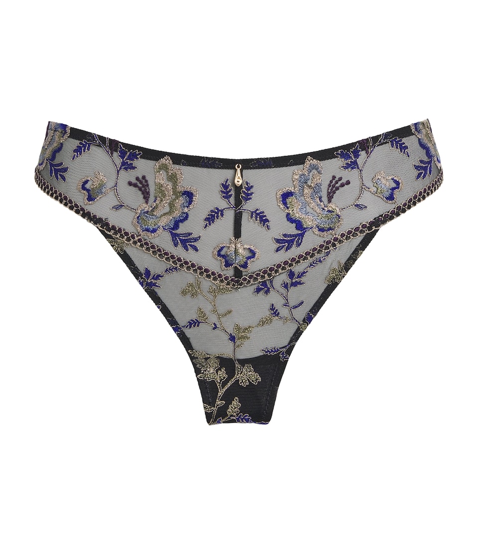 Aubade Womens Midnight Opera Tanga Briefs Persian Blue