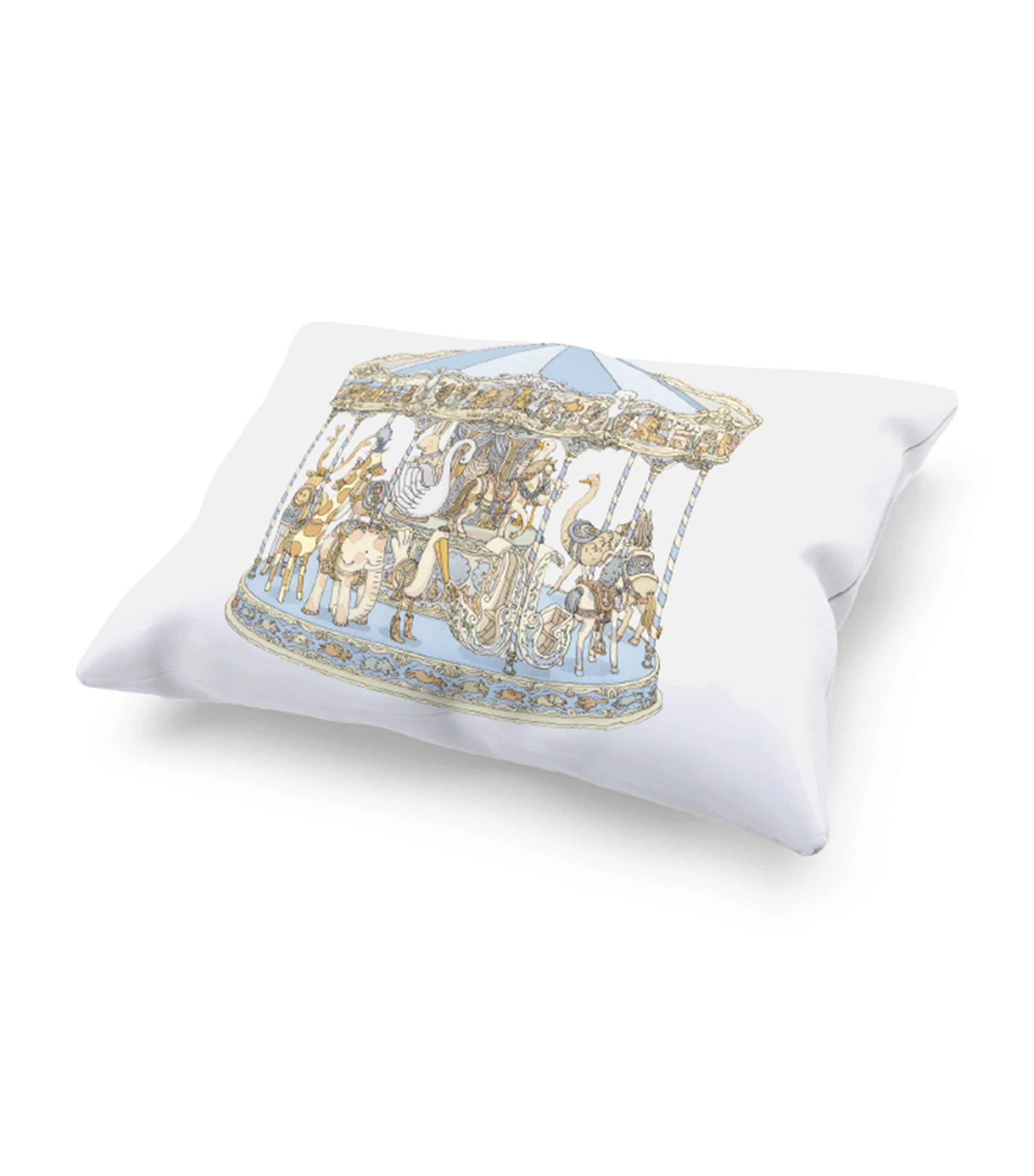 Cotton-Satin Carousel Pillow