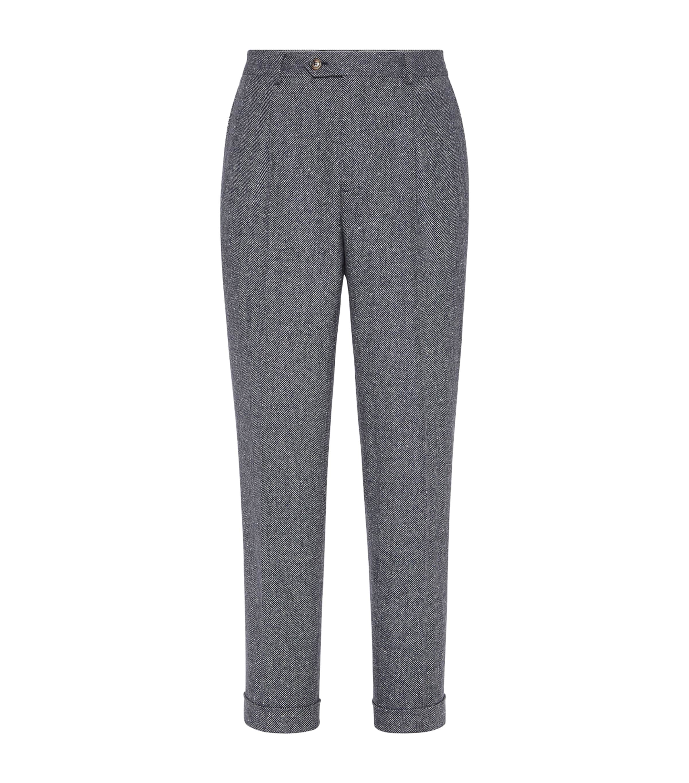 Wool-Cashmere Leisure Fit Trousers