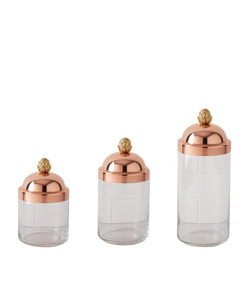 Ruffoni Glass Historia Kitchen Jars (Set of 3) Copper