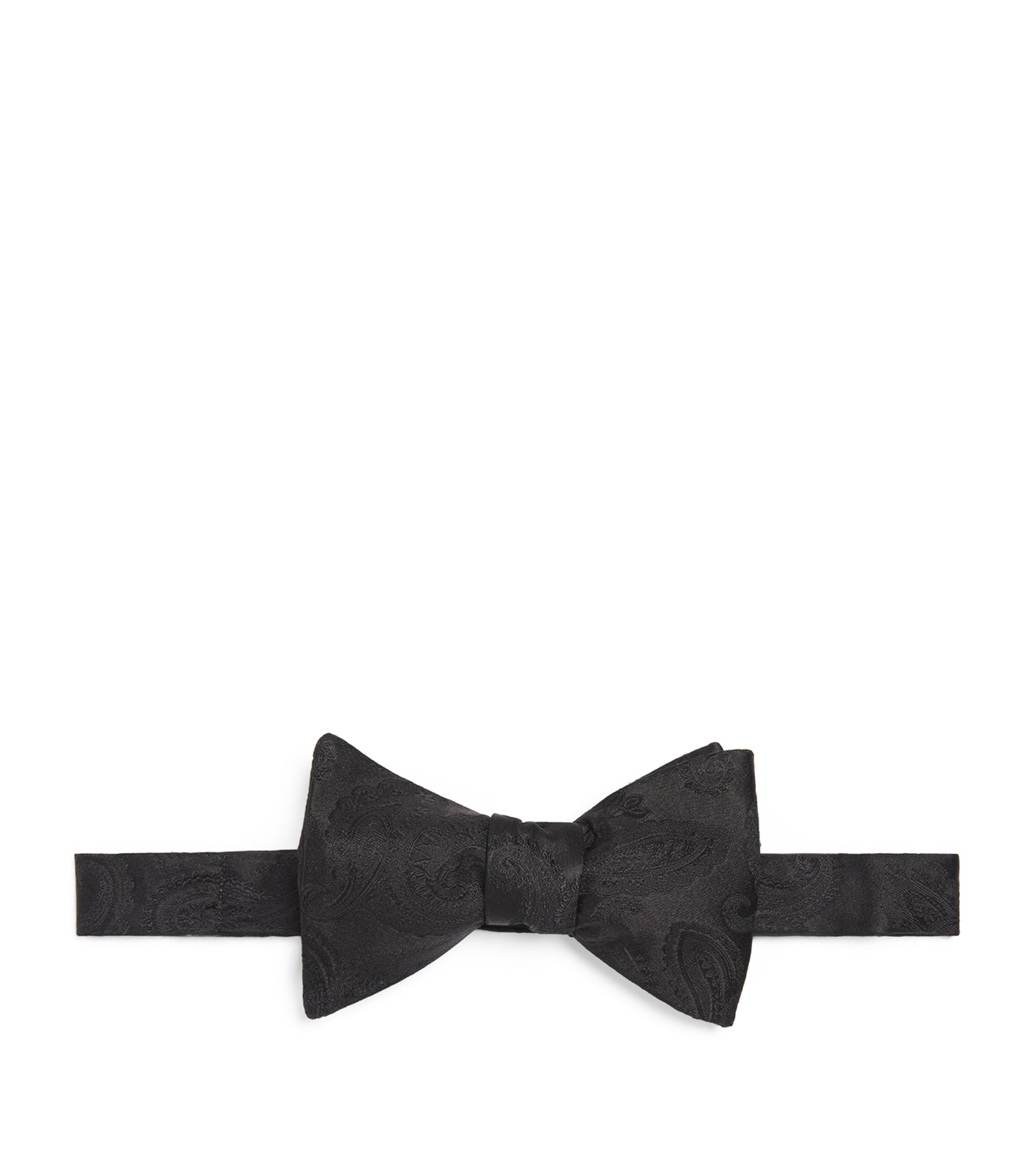 Eton Silk Paisley Bow Tie Black