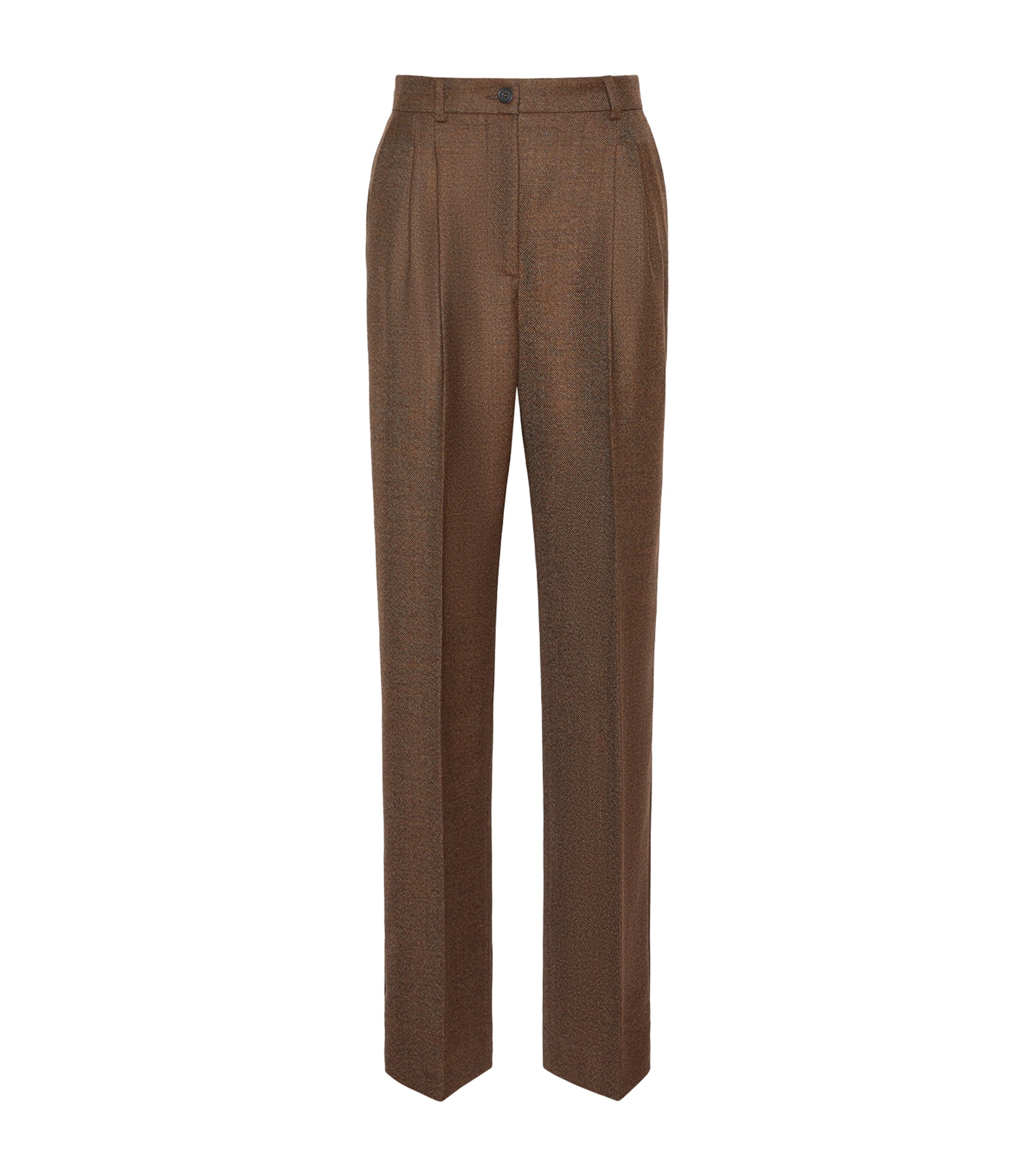 Weekend Max Mara Womens Virgin Wool Trousers Brown