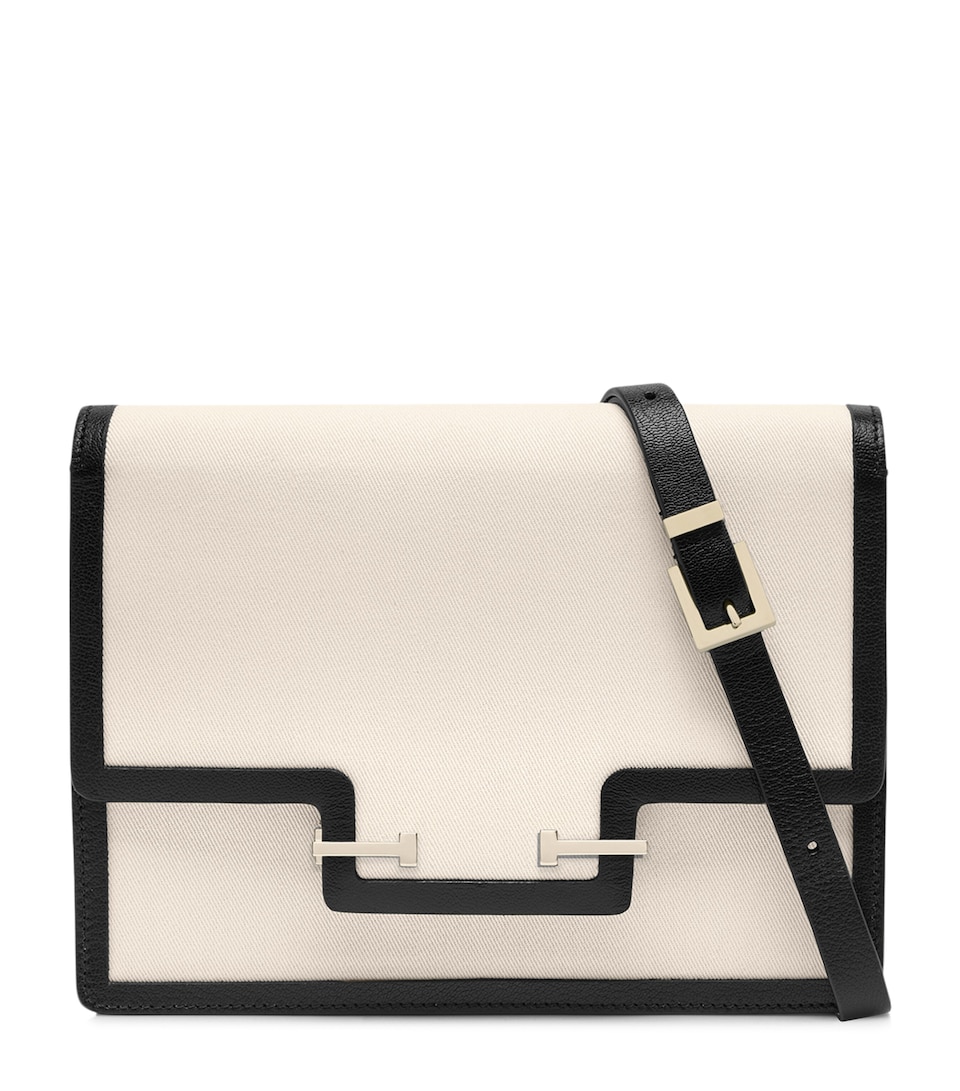 TOM FORD Canvas-Leather Aube Cross-Body Bag Wnd