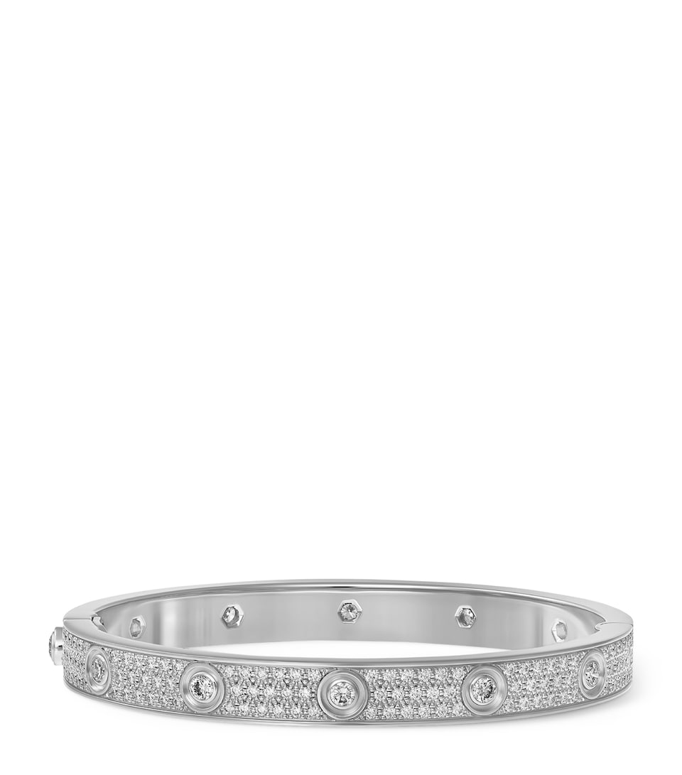 White Gold and Diamond LOVE Bracelet