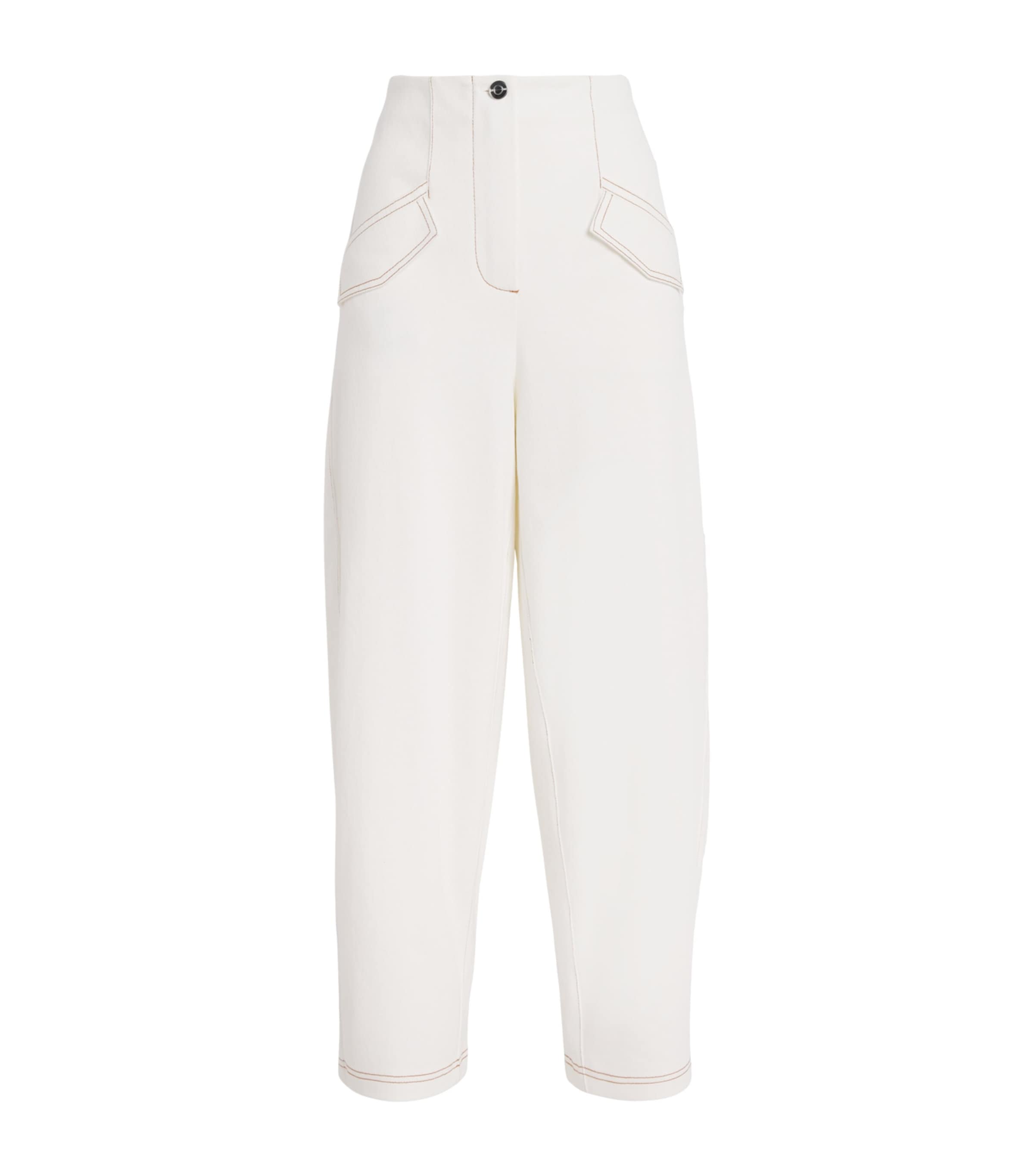 MM Womens Zuppa High-Rise Trousers White