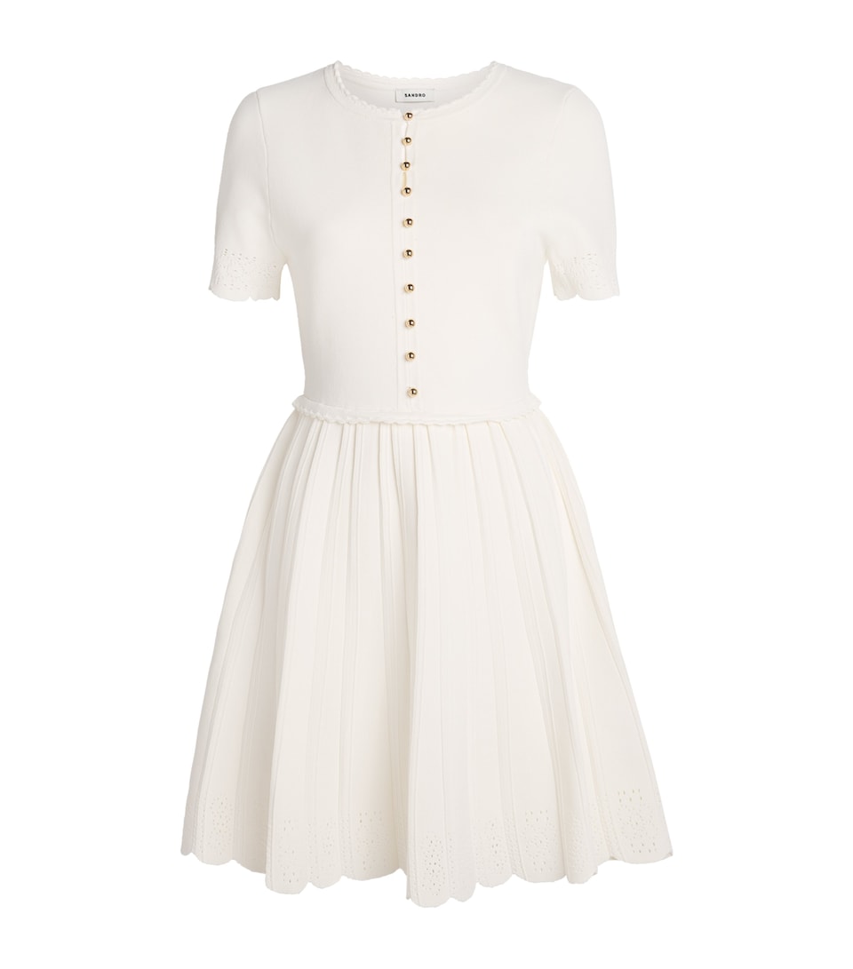 Knitted Pointelle Mini Dress