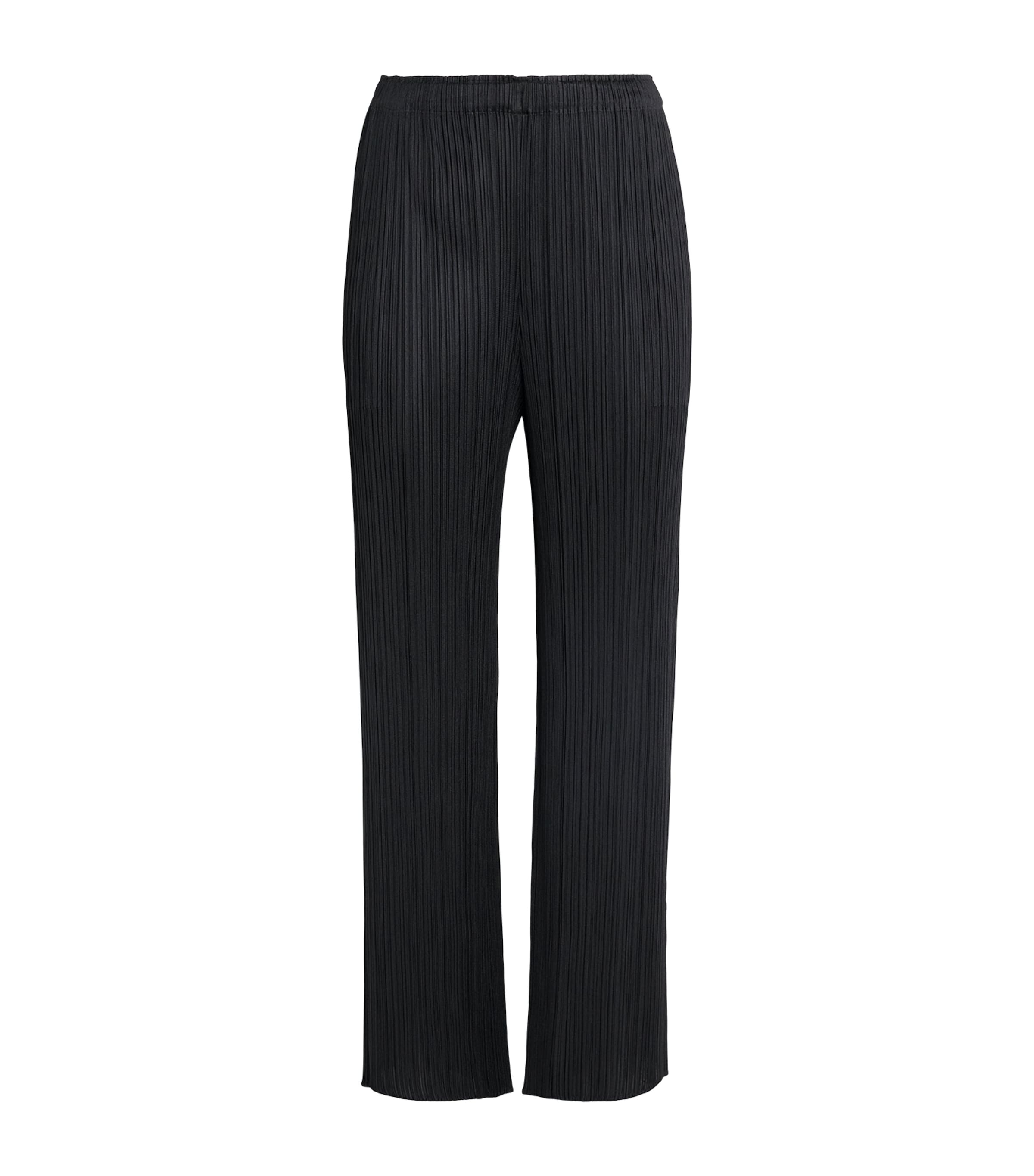 Pleats Please Issey Miyake Womens Monthly Colors Trousers Black