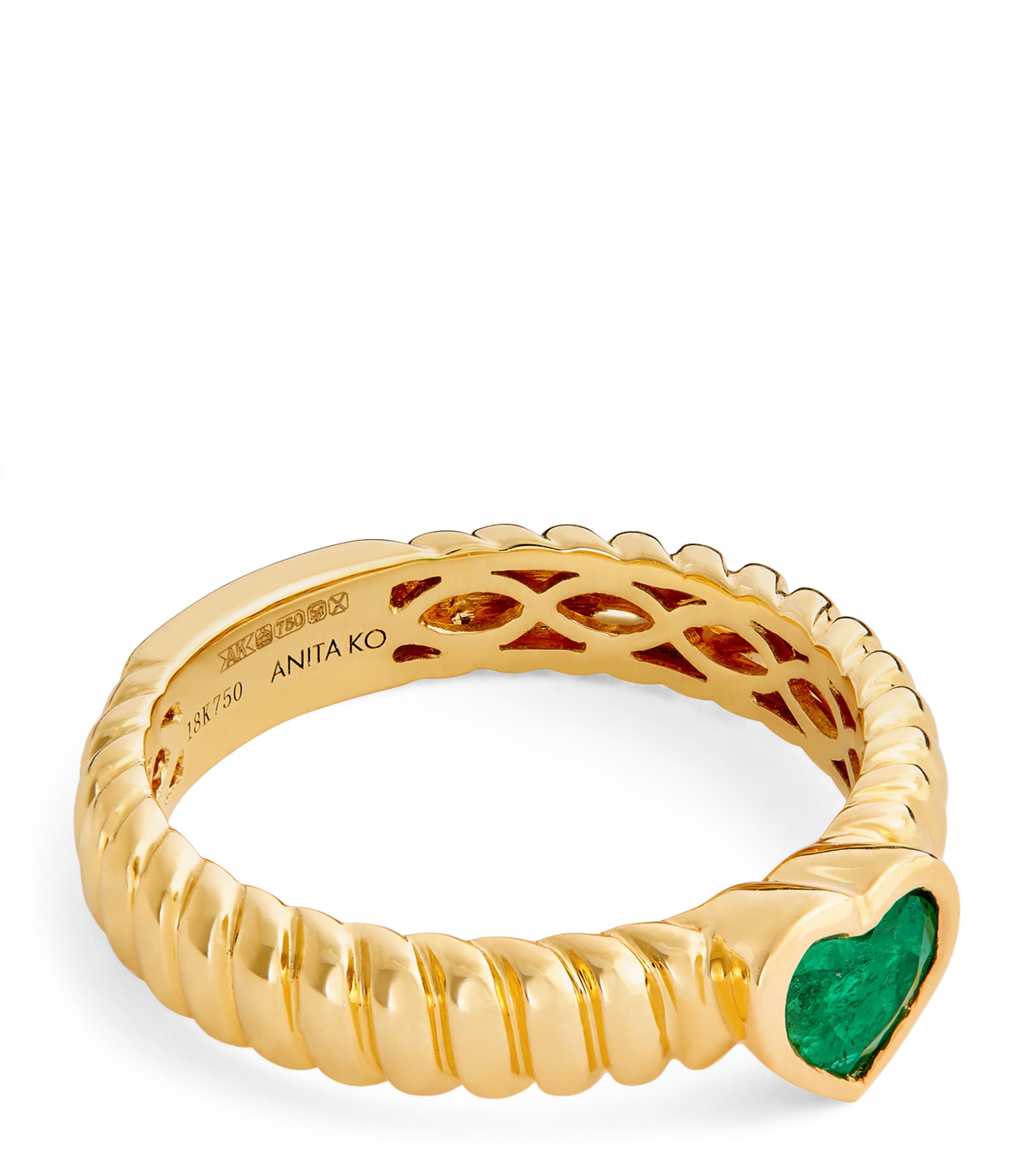 Yellow Gold and Emerald Zoe Ring