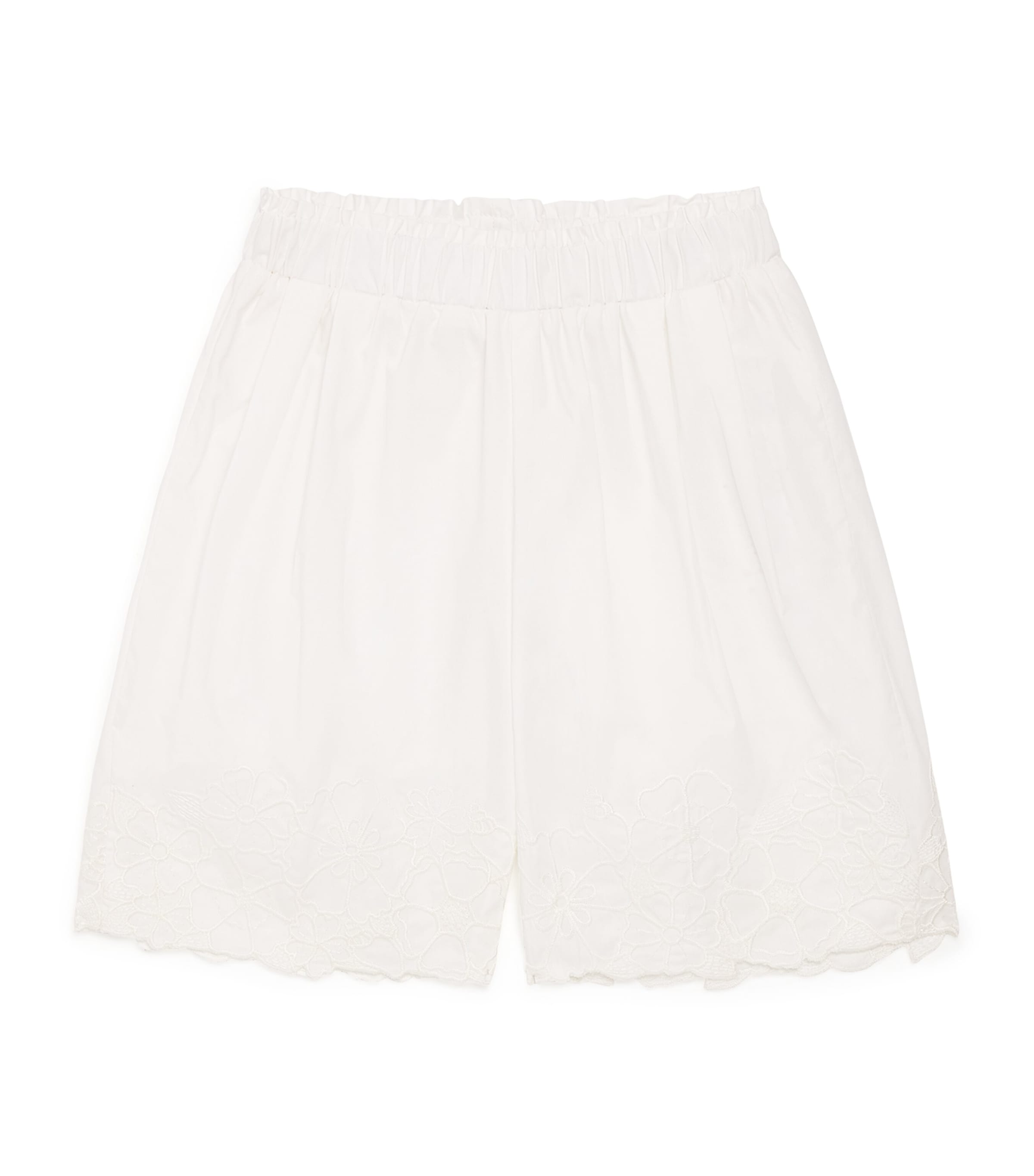 Chloé Kids Cotton Embroidered Wide-Leg Trousers (6-36 Months)