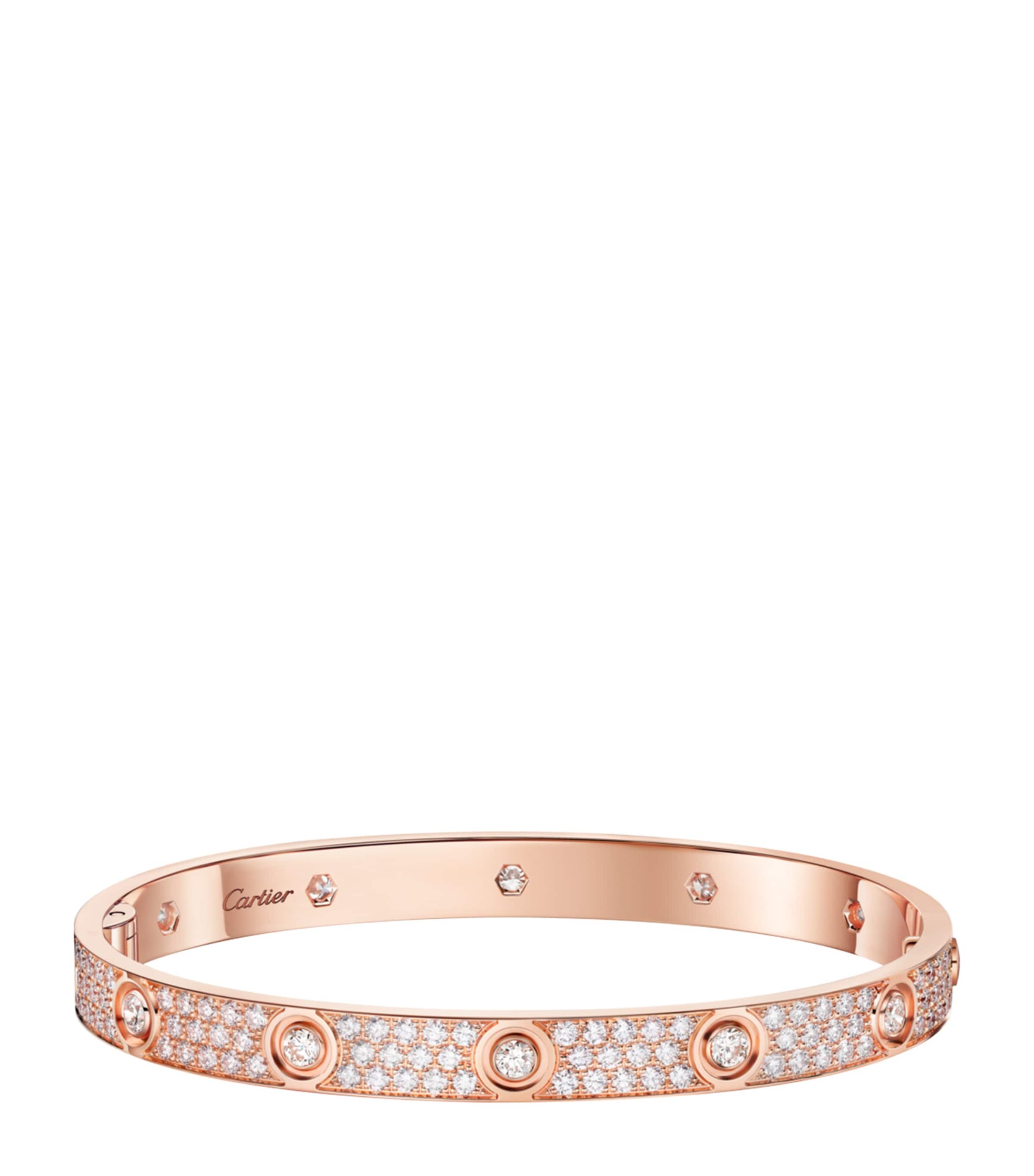 Cartier LOVE Rose Gold and Diamond Bracelet Rose Gold