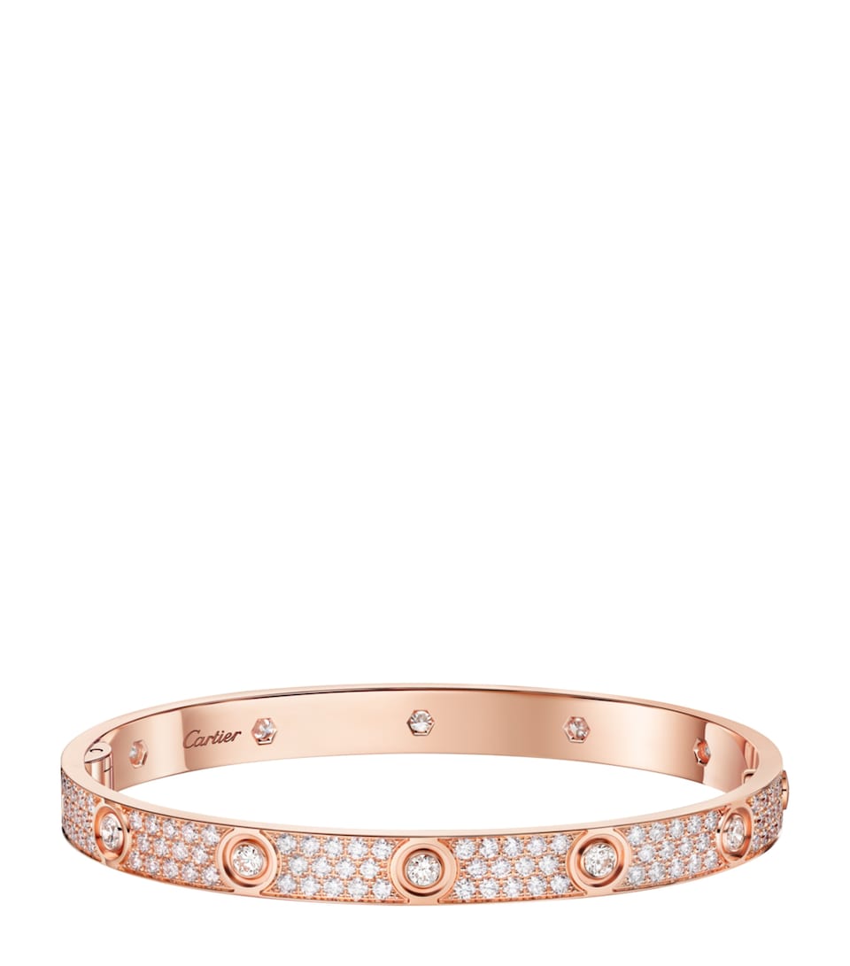 Cartier LOVE Rose Gold and Diamond Bracelet Rose Gold
