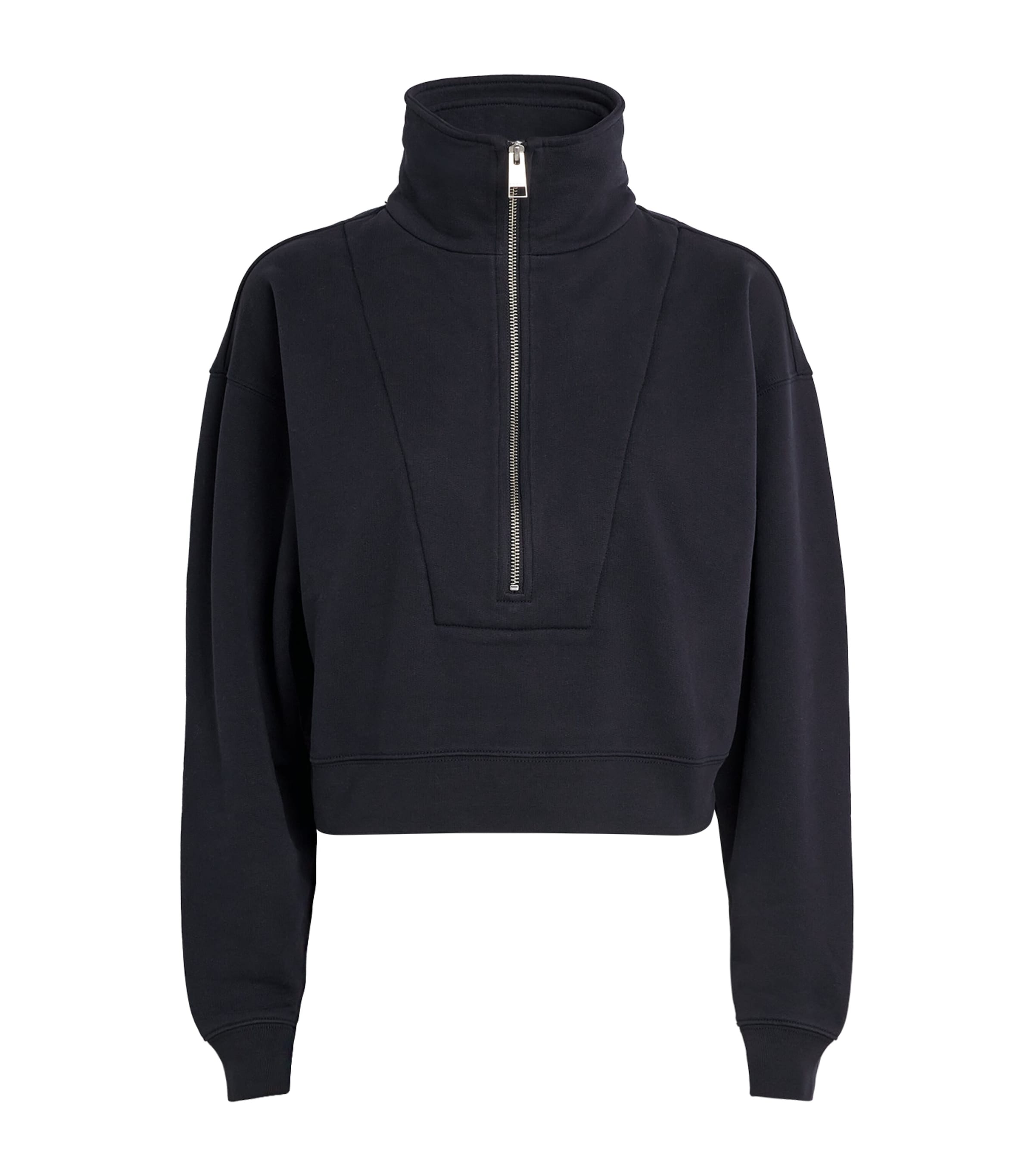 Cotton-Blend Cropped Sweatshirt