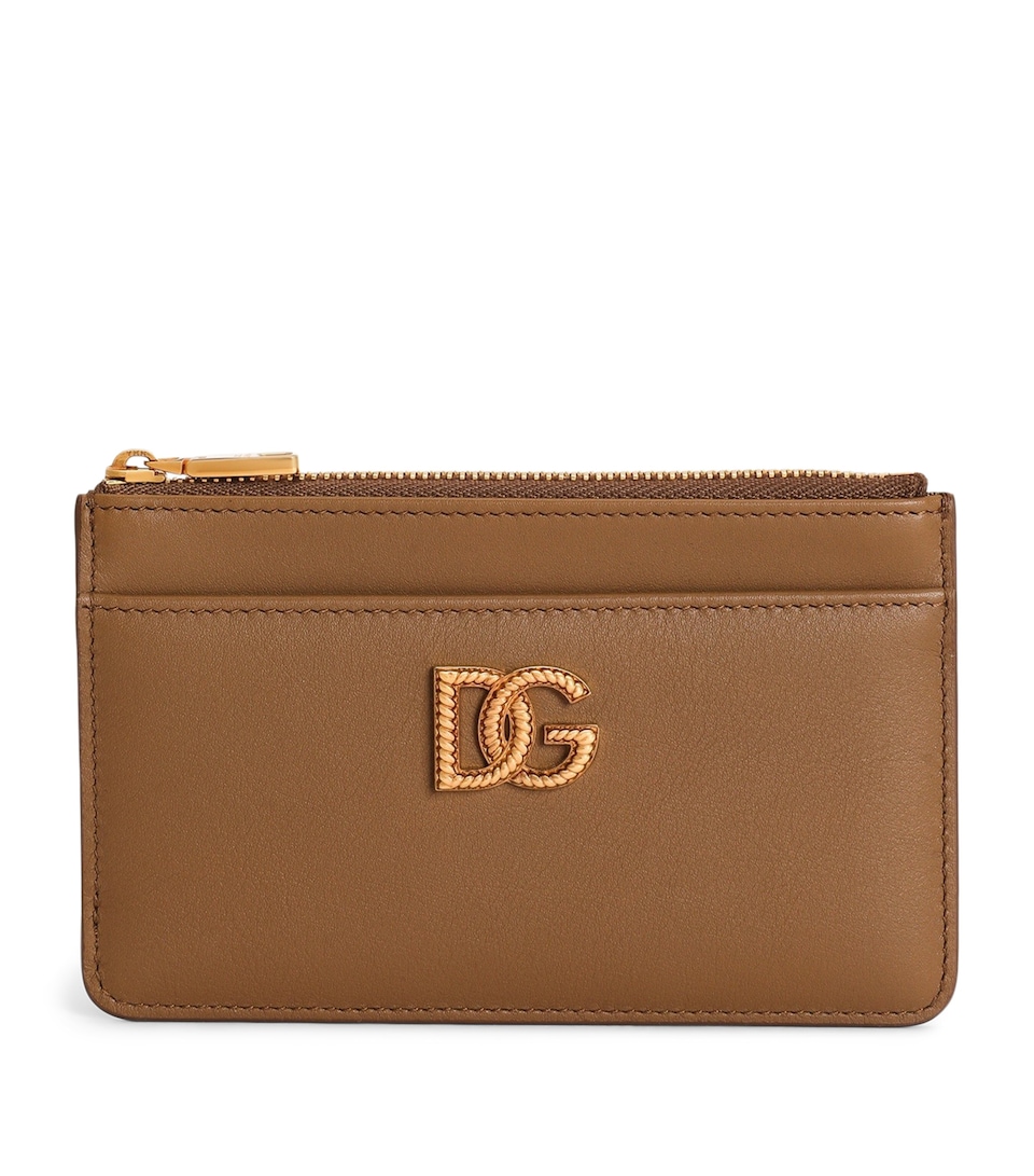 Dolce&Gabbana Calfskin DG Millennials Card Holder Caramello