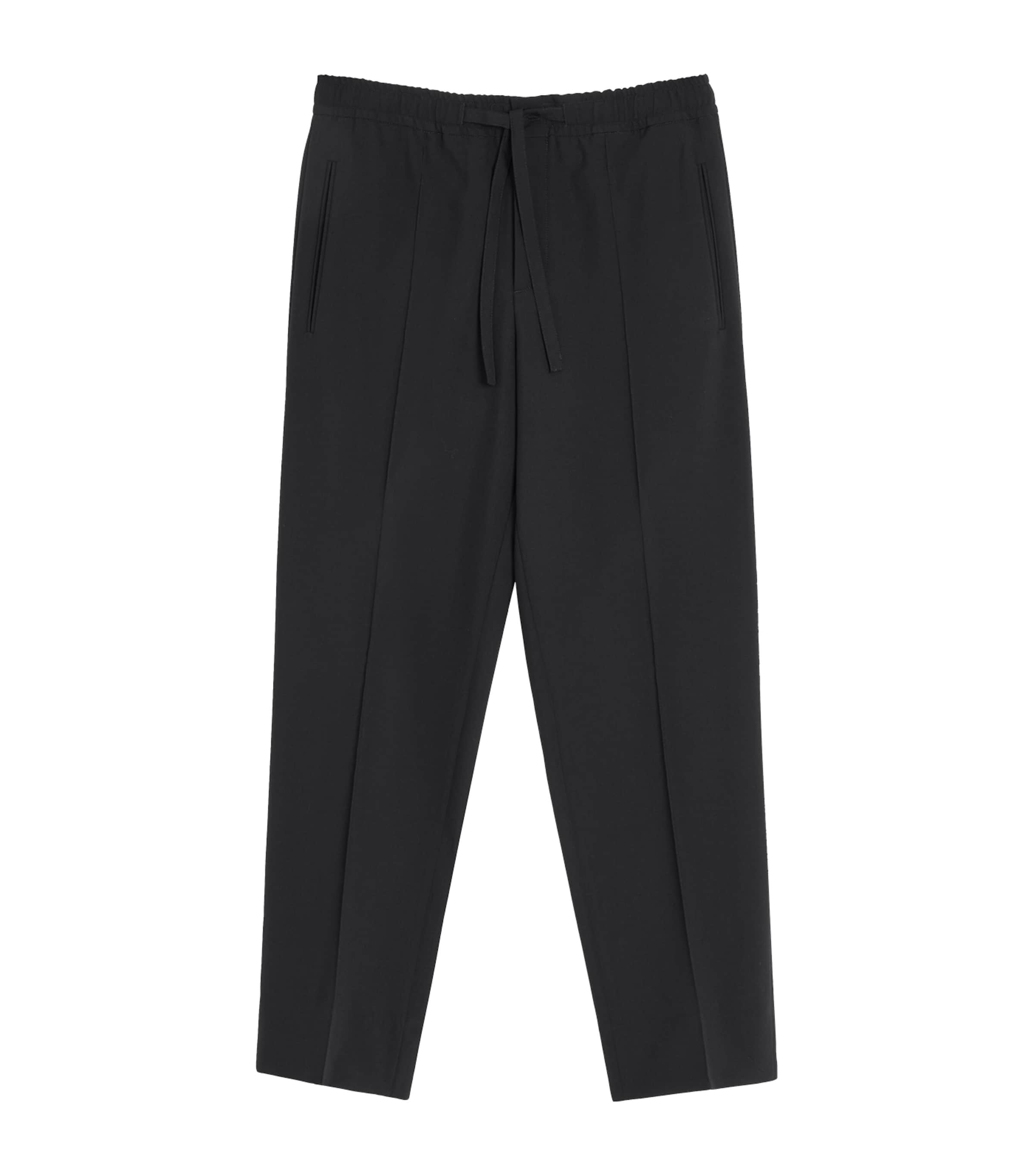 Virgin Wool Drawstring Trousers