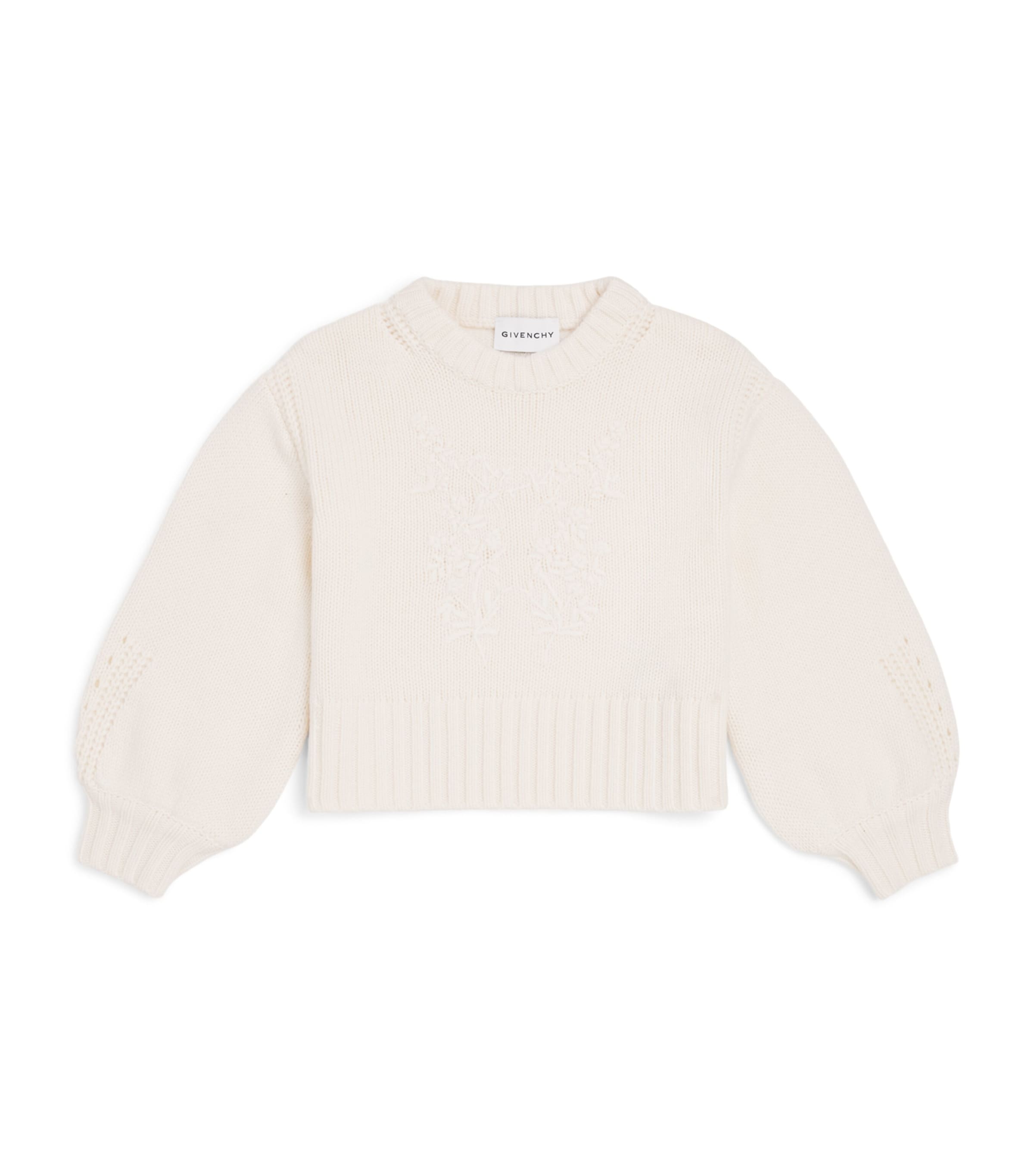 Givenchy Kids Cotton-Cashmere Floral Embroidered Sweater (5-12+ Years)