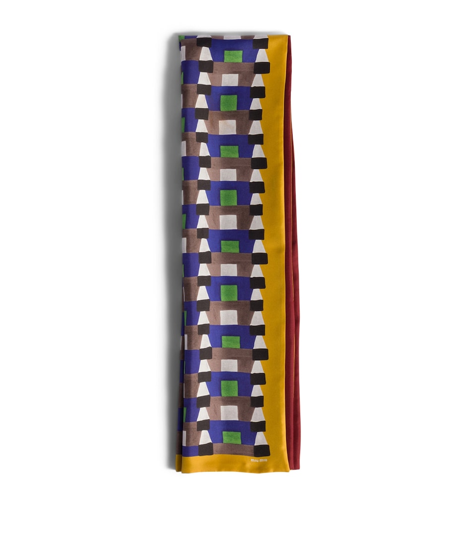 Miu Miu Silk Printed Scarf