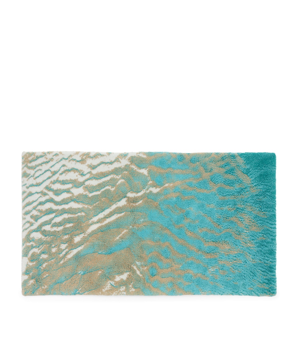Abyss & Habidecor Egyptian Cotton Beach Bath Rug (70cm x 120cm) Turquoise