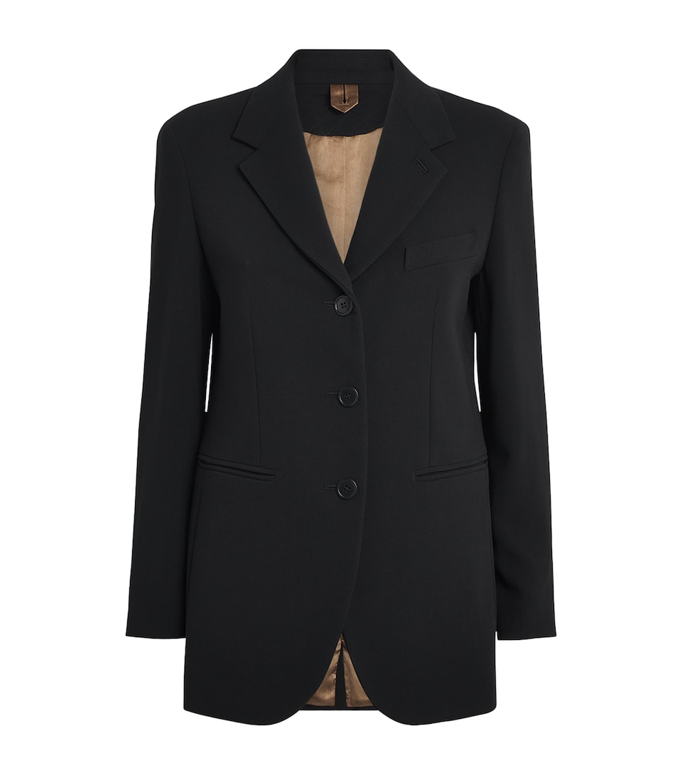 Max Mara Womens Wool Single-Breasted Blazer Black