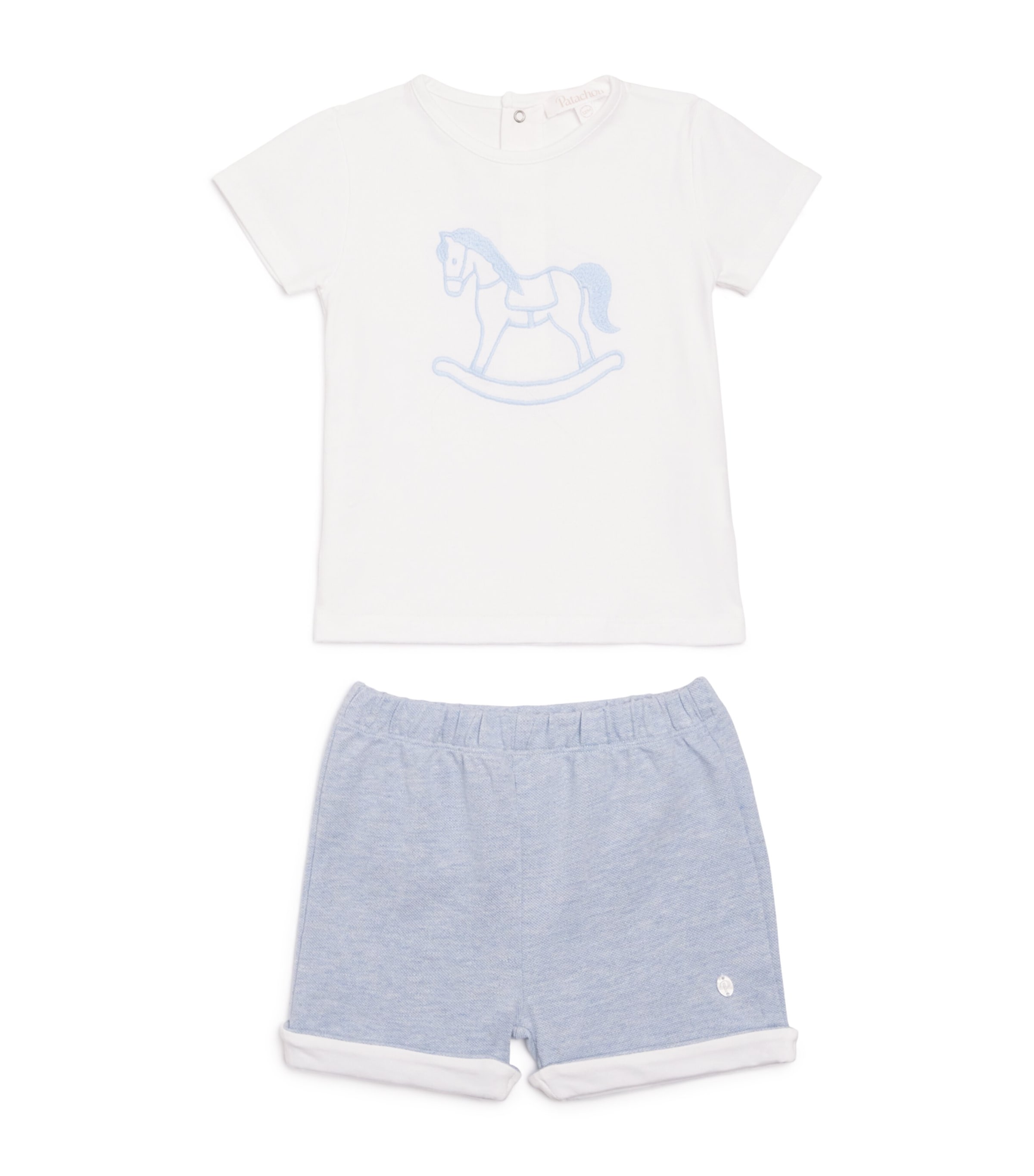 Embroidered T-Shirt and Shorts Set (1-24 Months)
