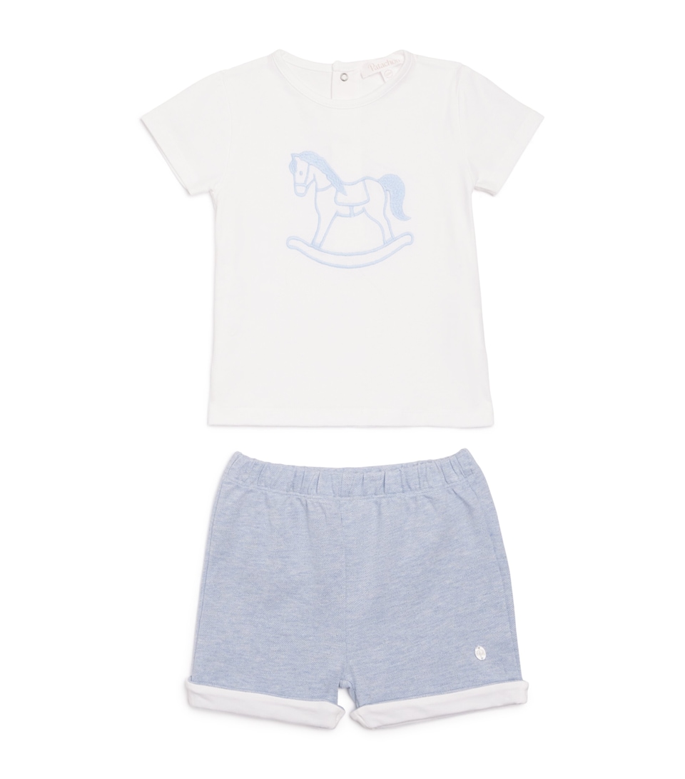 Embroidered T-Shirt and Shorts Set (1-24 Months)
