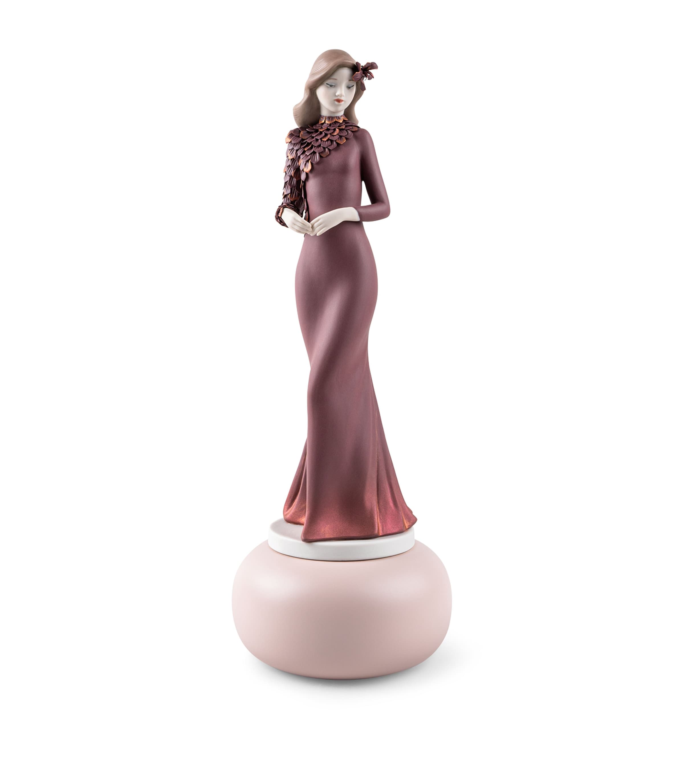 Lladró Haute Allure Timeless Style Sculpture Maroon