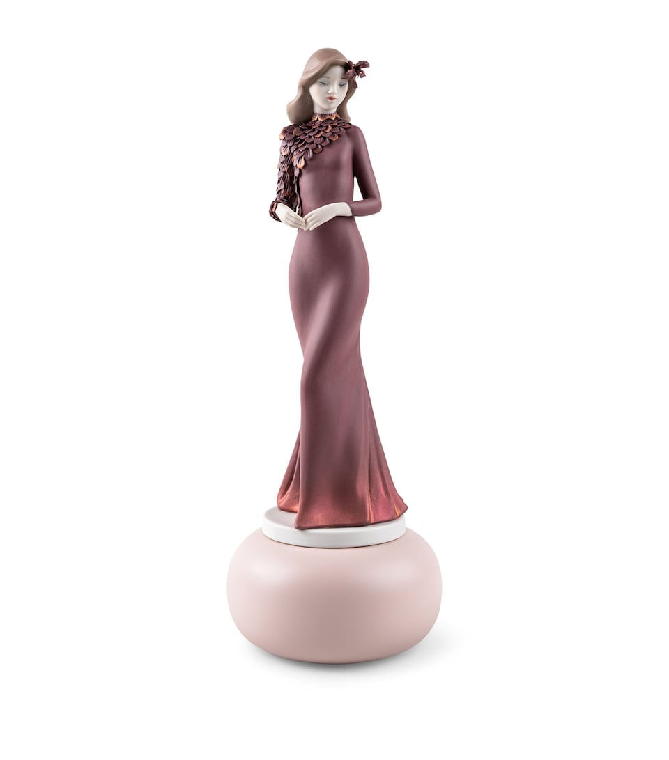 Lladró Haute Allure Timeless Style Sculpture Maroon