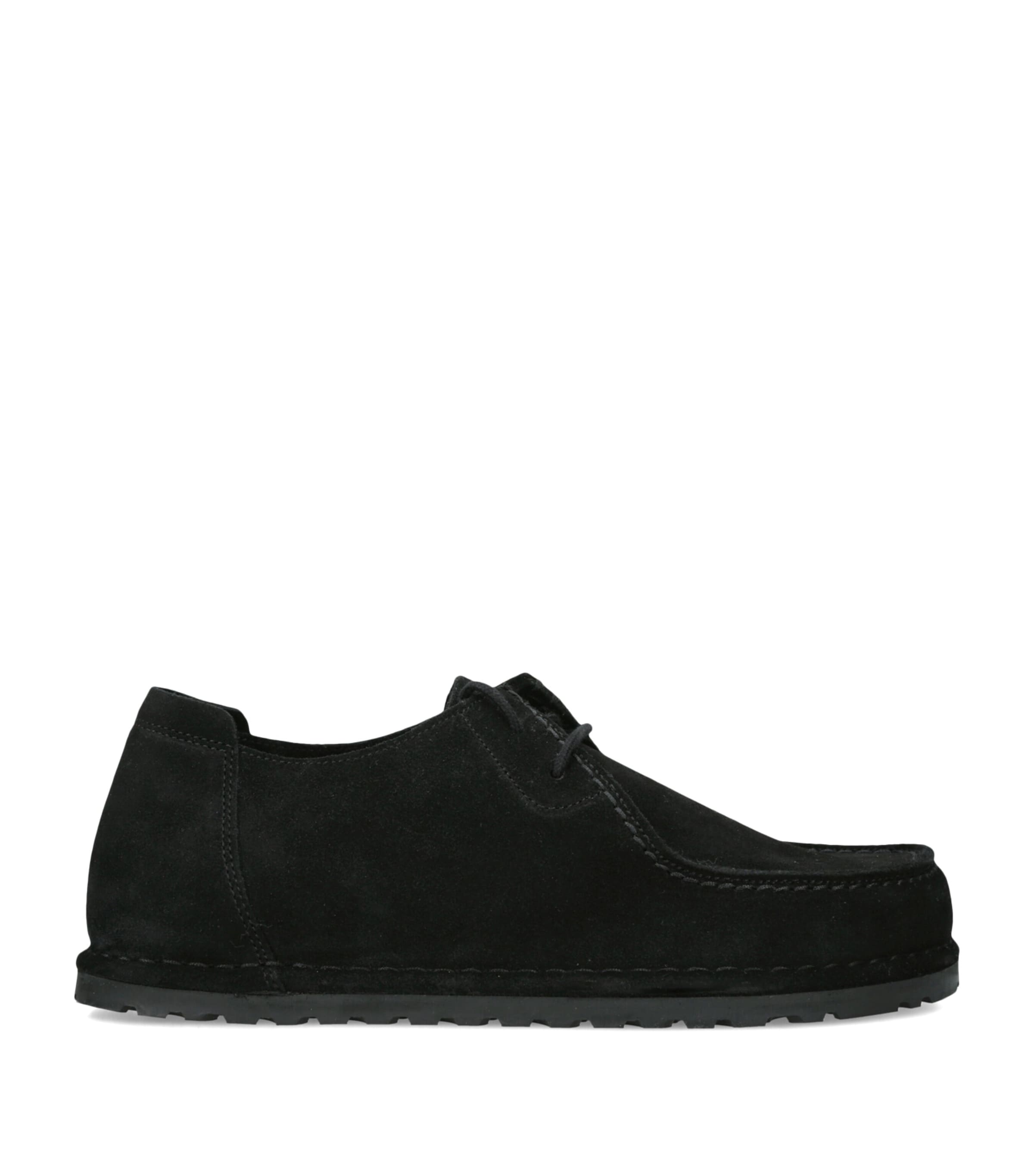 Birkenstock Suede Utti Lace Boat Shoes Black