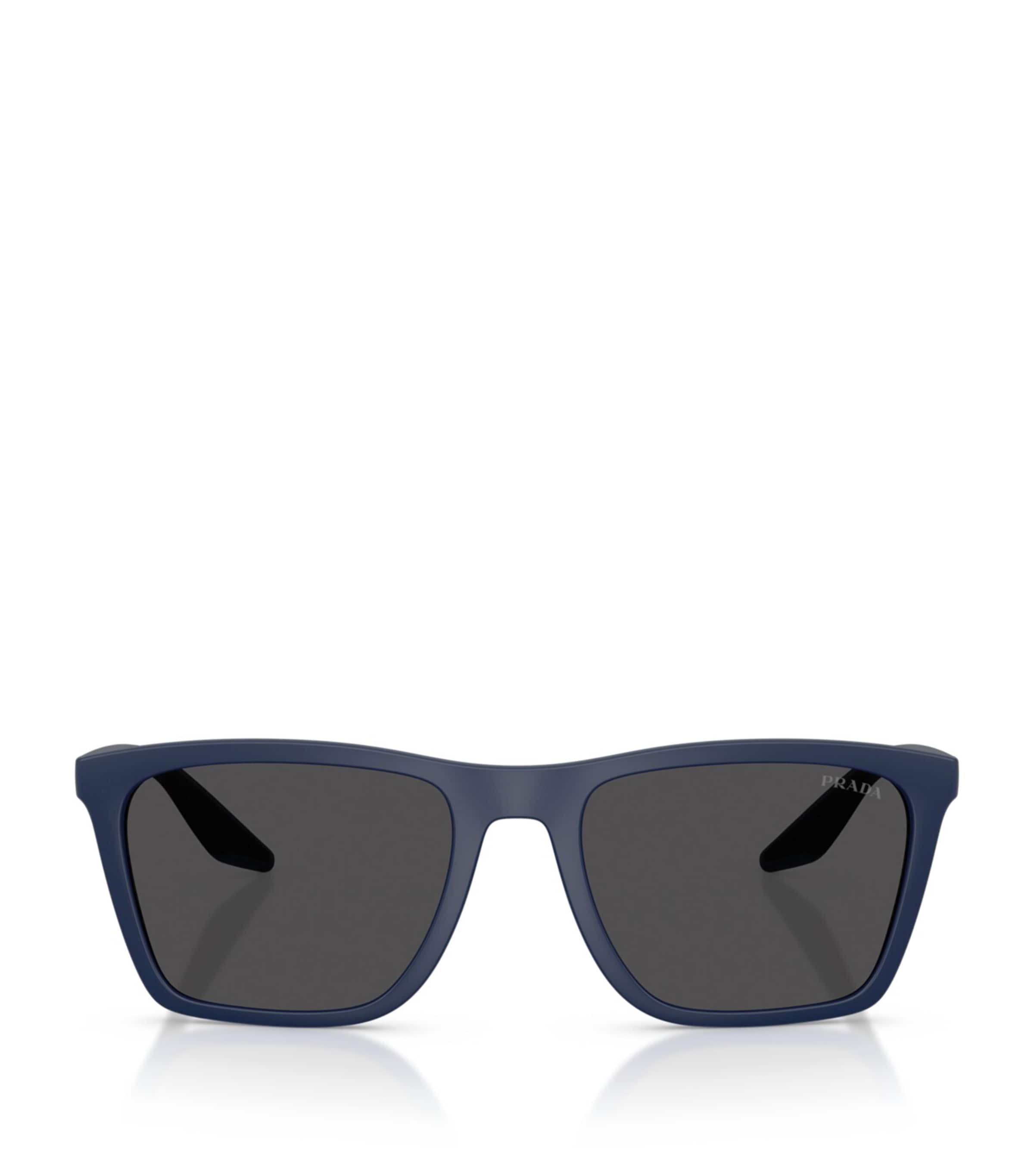 Prada Linea Rossa Injected PR B08S Square Sunglasses Blue