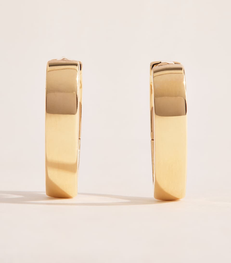 Anita Ko Yellow Gold Lotus Hoop Earrings Yellow Gold