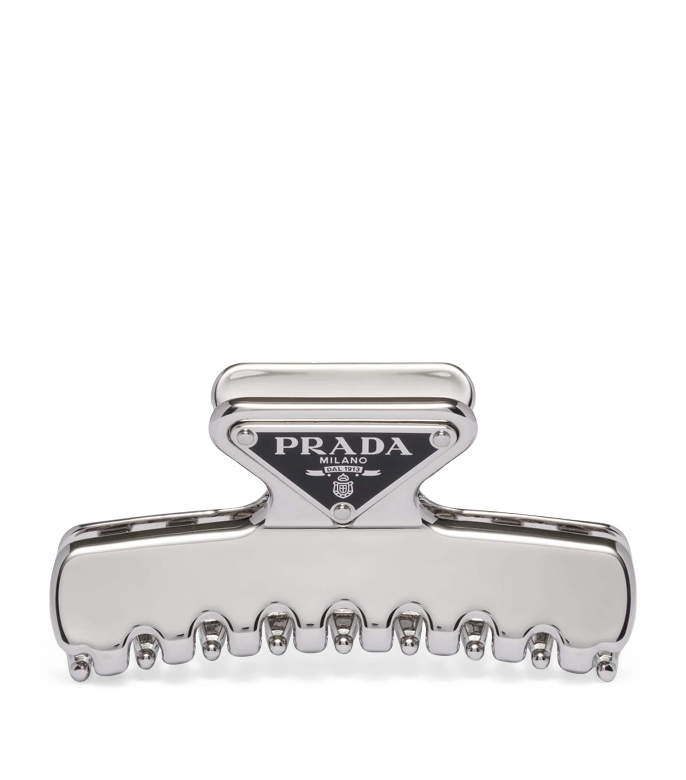 Prada Triangle Logo Claw Clip