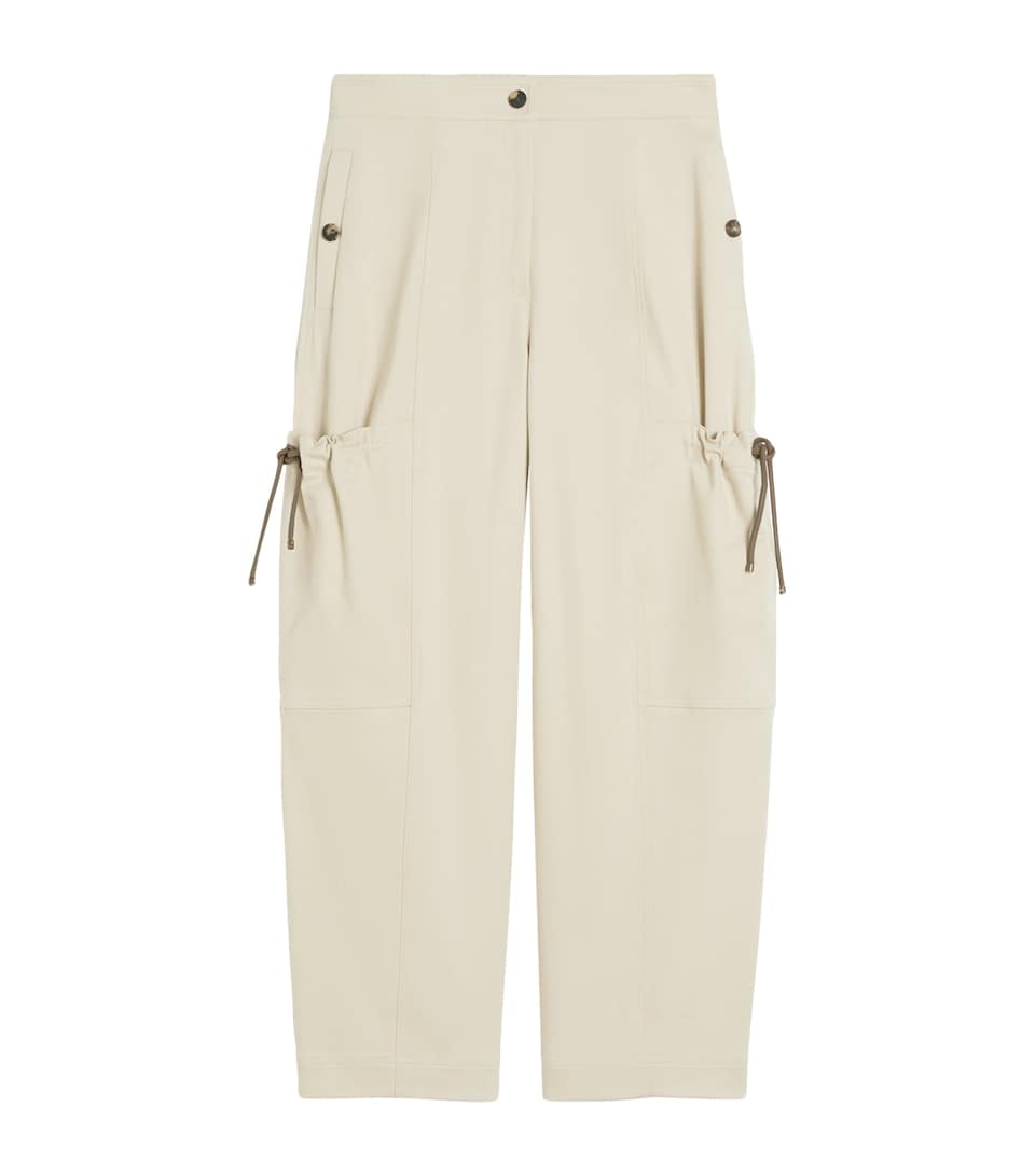 Stretch-Cotton Cargo Trousers