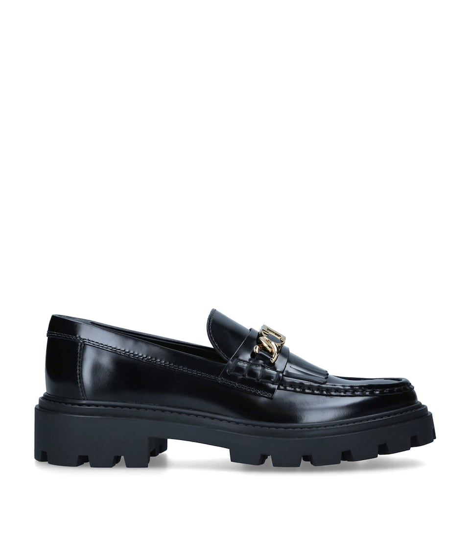Leather Gomma Frangia Loafers