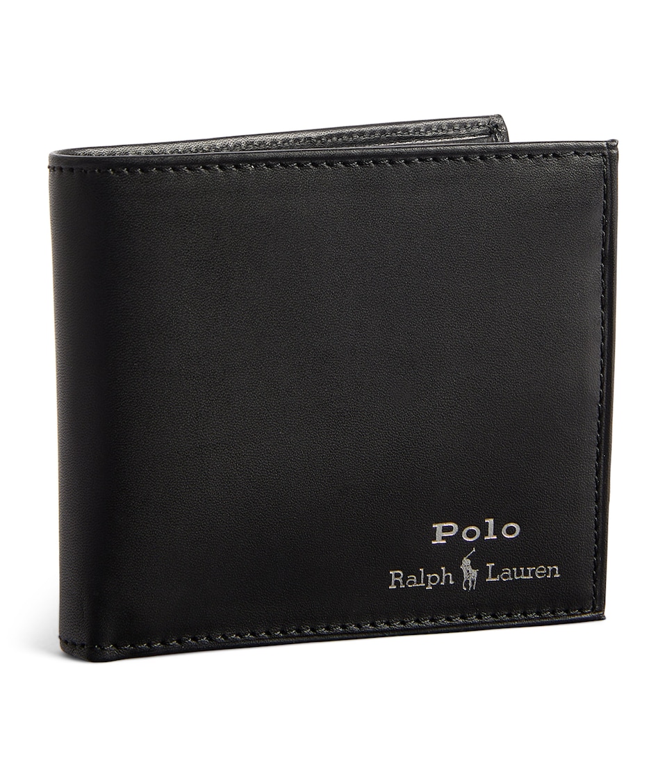 Polo Ralph Lauren Leather Logo Bifold Wallet Black