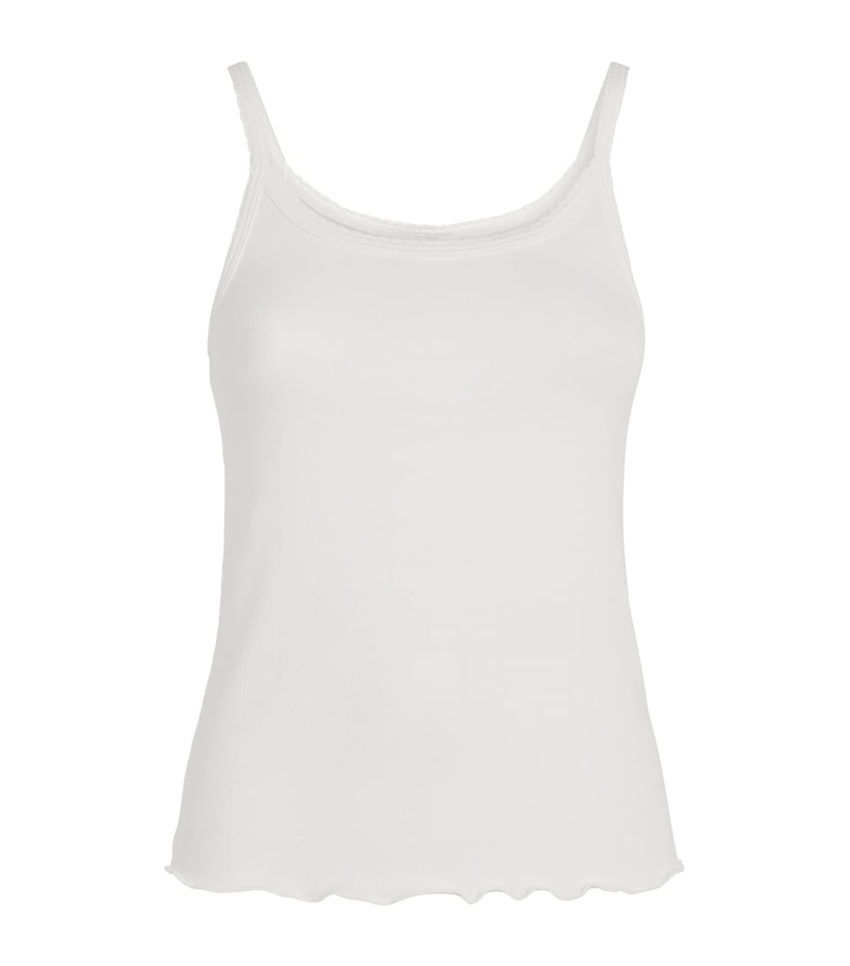 Stretch-Cotton Pointelle Camisole Top