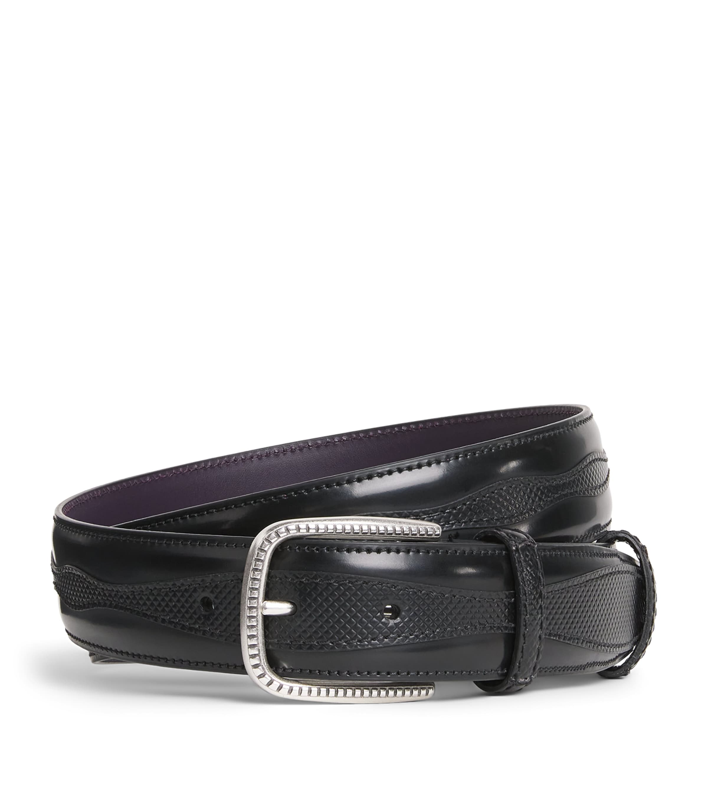 Elliot Rhodes Leather Jolson Belt Black