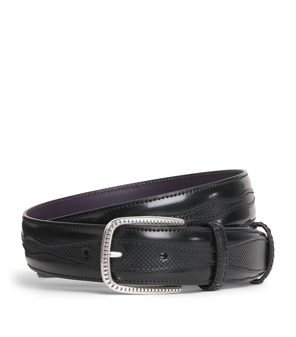 Elliot Rhodes Leather Jolson Belt Black
