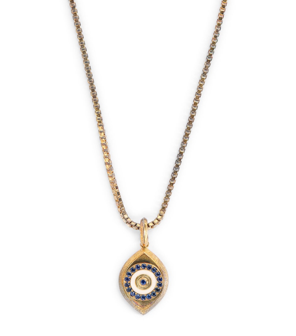 Yellow Gold Evil Eye Necklace