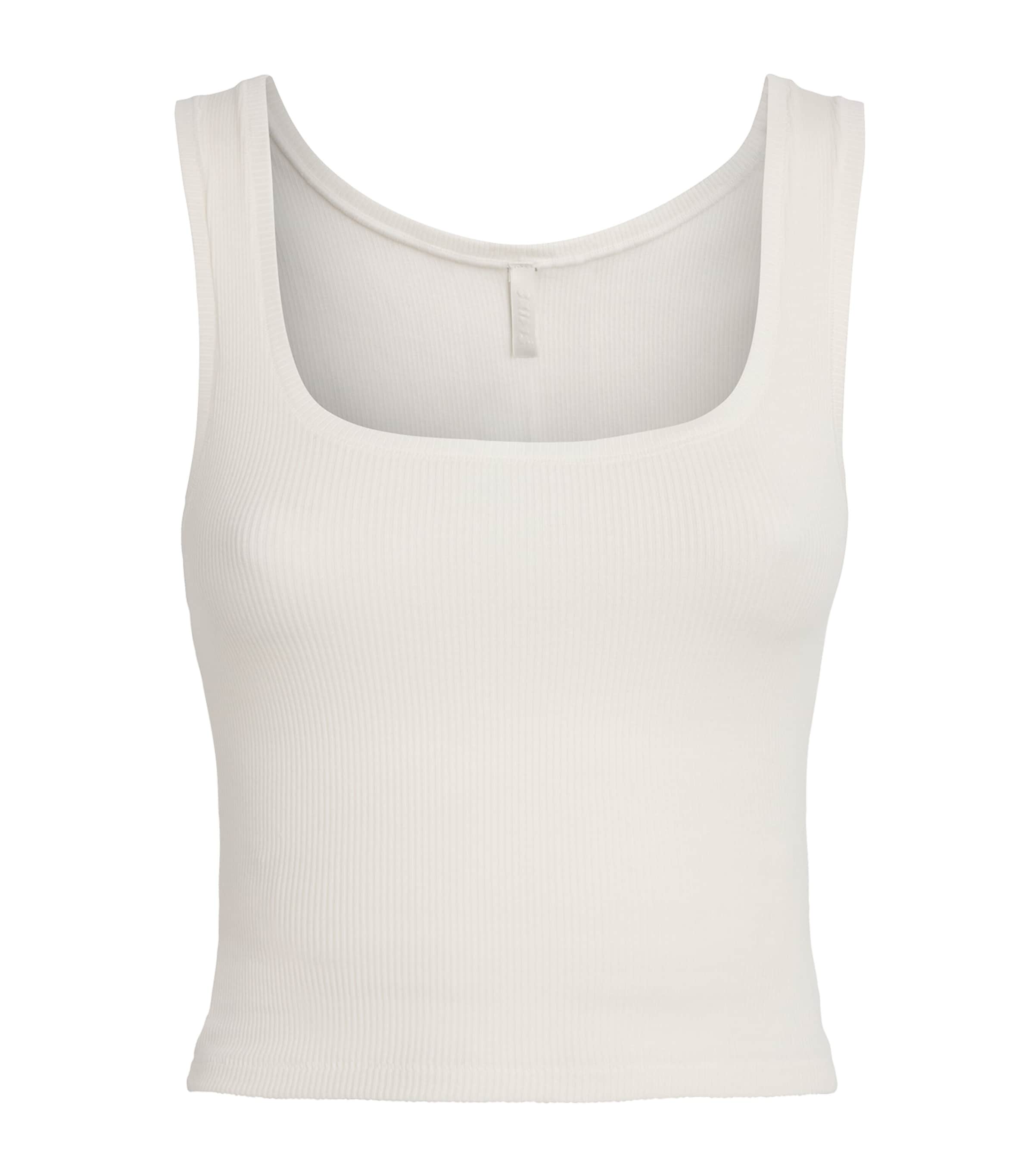 Cotton Ribbed Cropped Tank Top