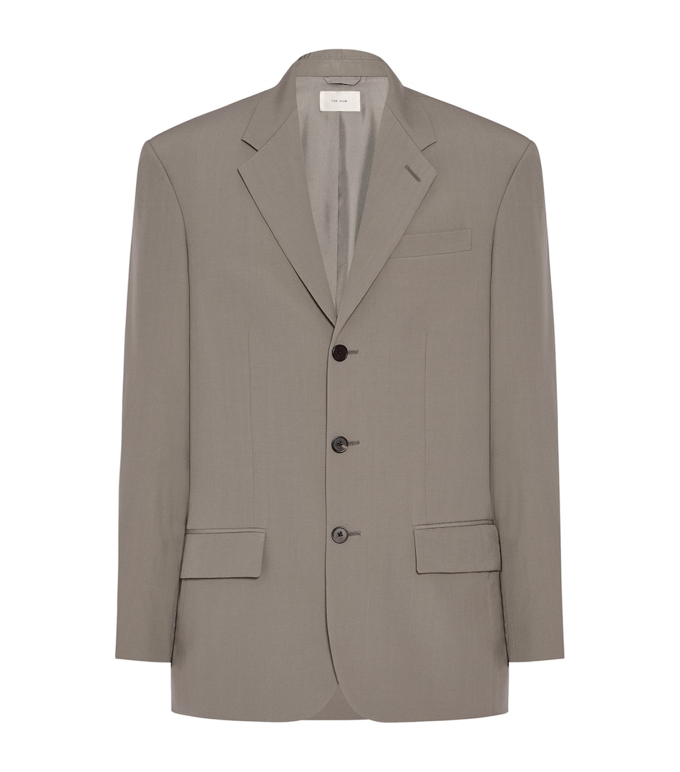 The Row Mens Wool Orcha Jacket Grey Sepia