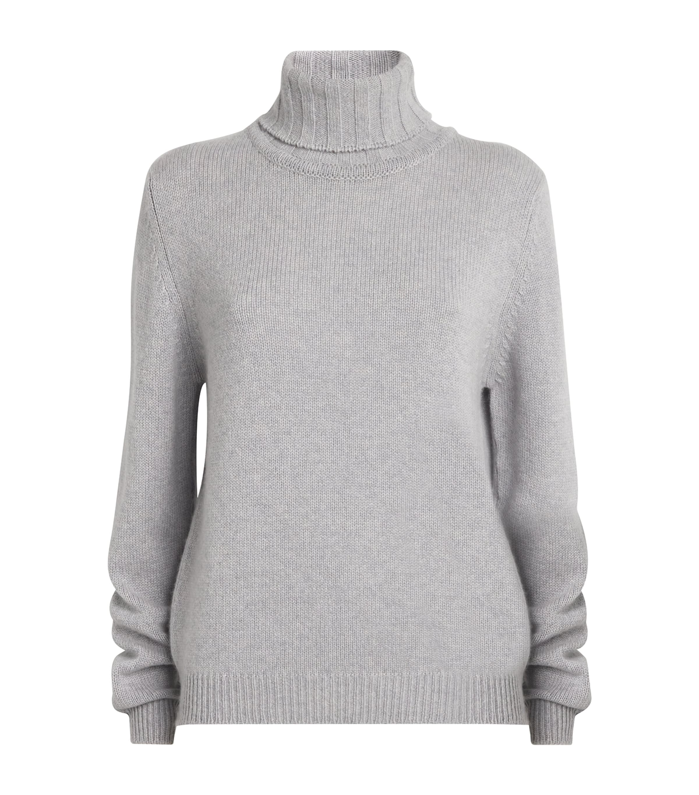 Harrods Womens Cashmere Rollneck Sweater Coyote