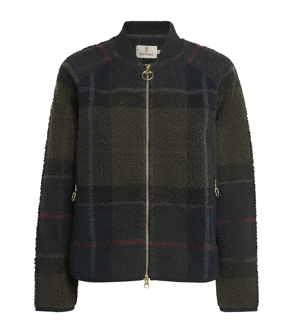 Barbour Womens Fleece Kirklees Jacket Shadow Clasc Tartan
