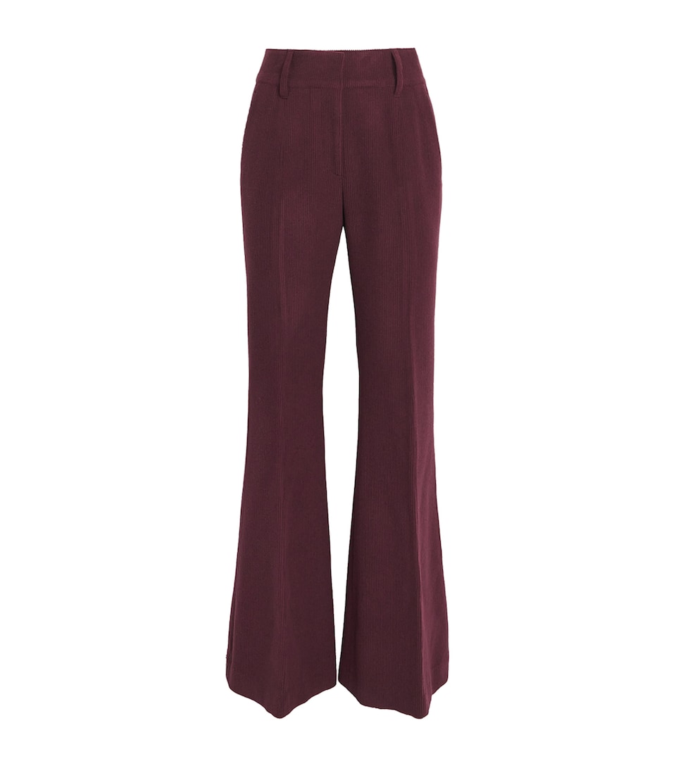 Gabriela Hearst Womens Cashmere-Wool Flared Rhein Trousers Plu Plum