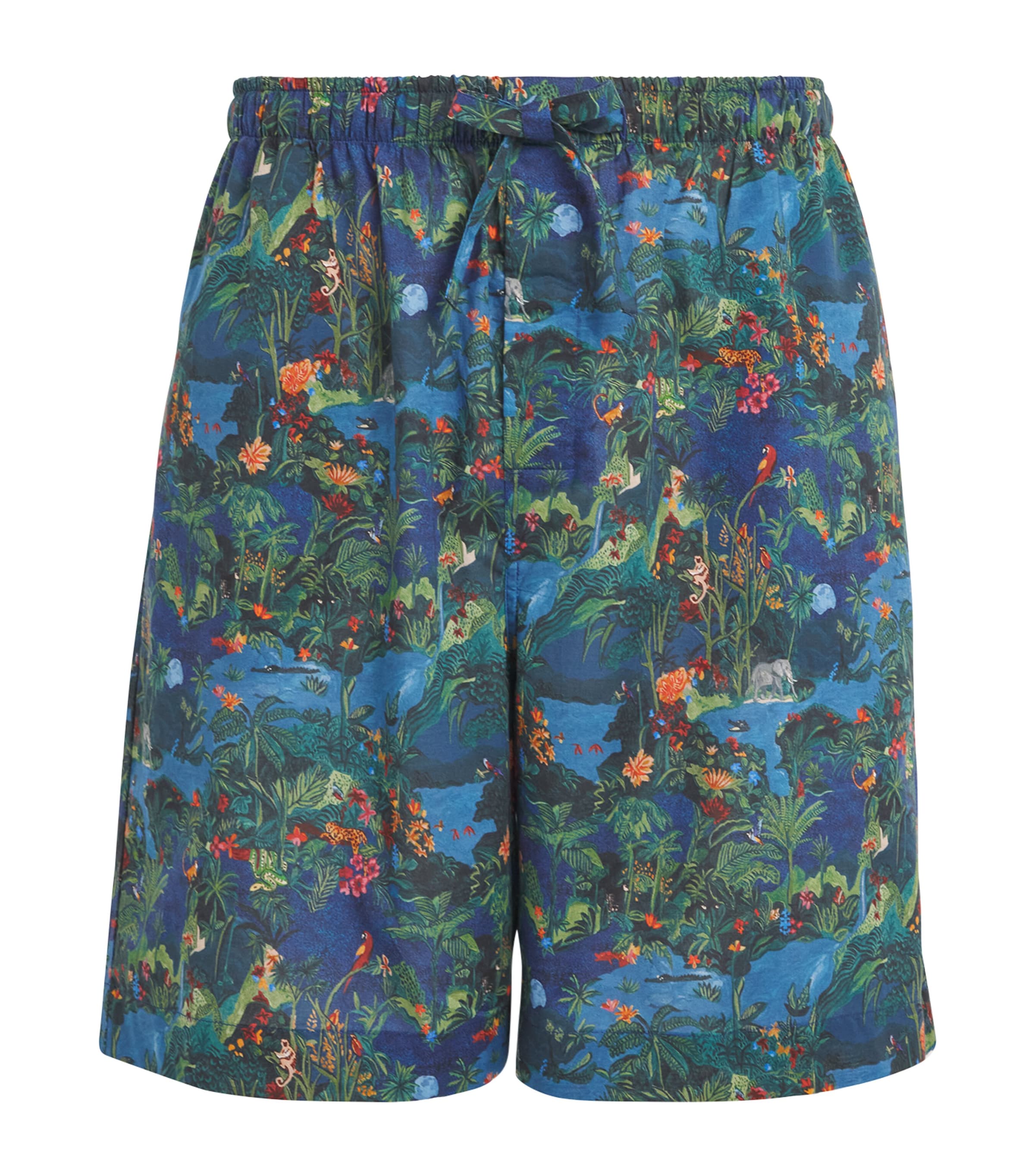 Zimmermann Linen Floral Cascadian Tuck Shorts | Harrods UK