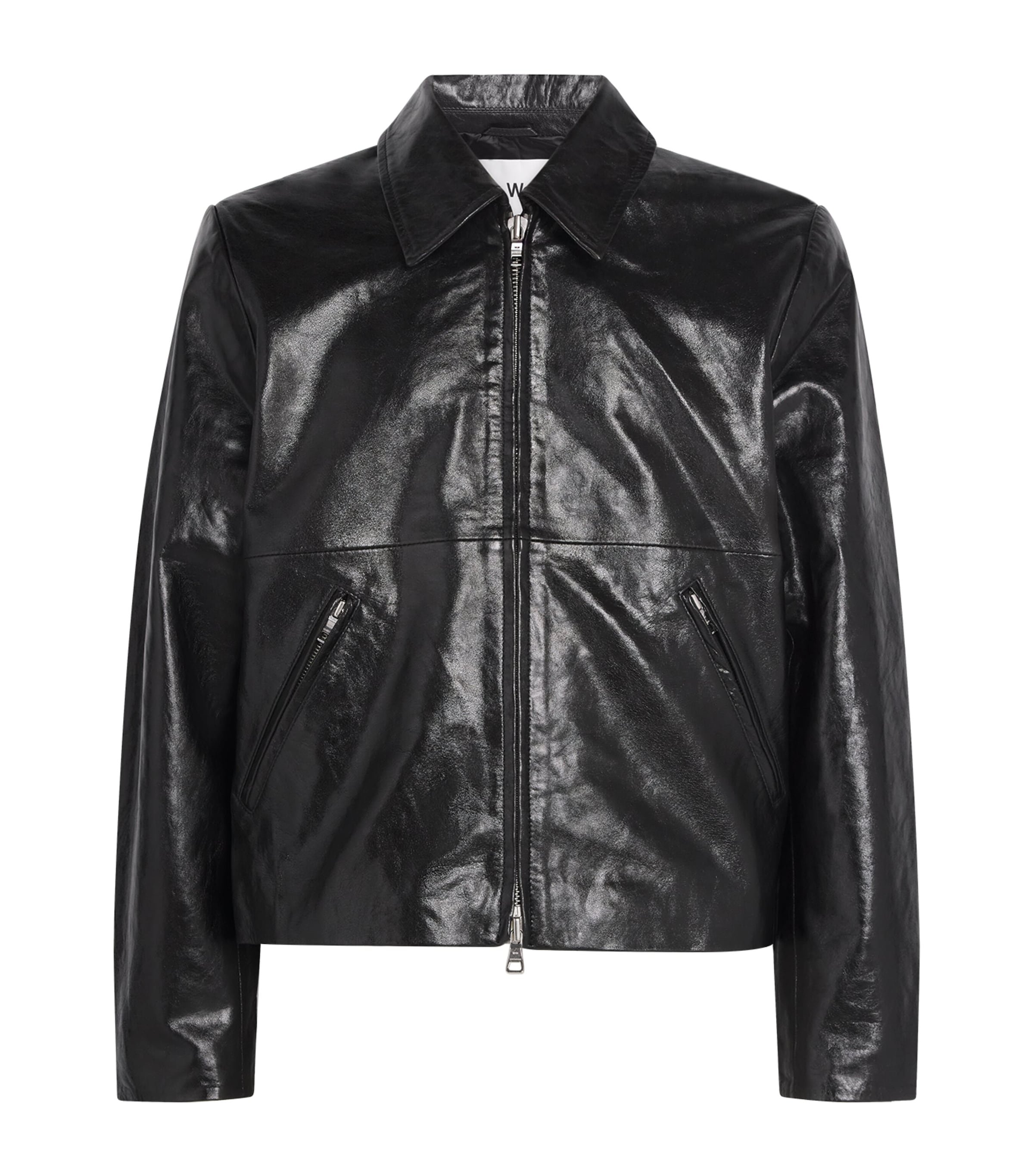 Won Hundred Mens Leather Dutton Jacket Black