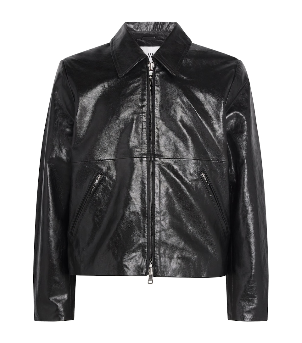 Won Hundred Mens Leather Dutton Jacket Black